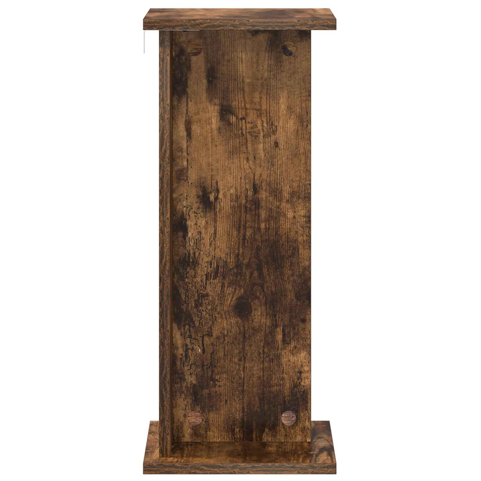 Supporto per piante, 2 pezzi, rovere affumicato, 25 x 25,5 x 60,5 cm | legno, più livelli, stabile, design moderno, per soggiorno