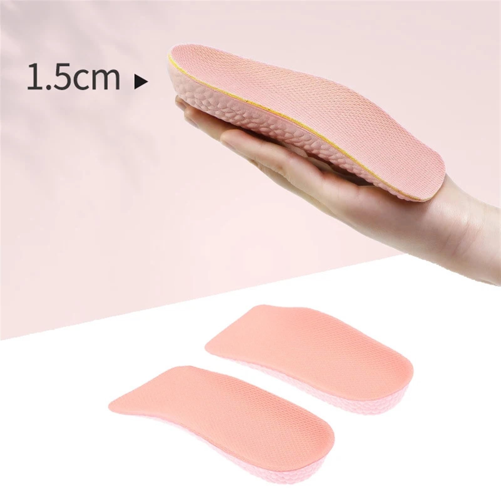 3 pares de zapatillas deporte, almohadillas suaves espuma viscoelástica for levantar el talón, plantillas for aumentar la altura Para Zapatos(1.5CM)