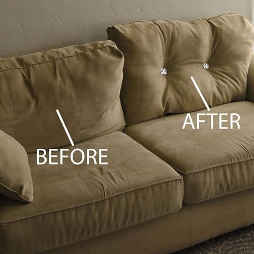 Miniatura 5 de OwnMy 50 botones de cristal de diamantes de imitación de 0.984 in, botones transparentes de tapicería con botones de lazo de metal para coser sofá,