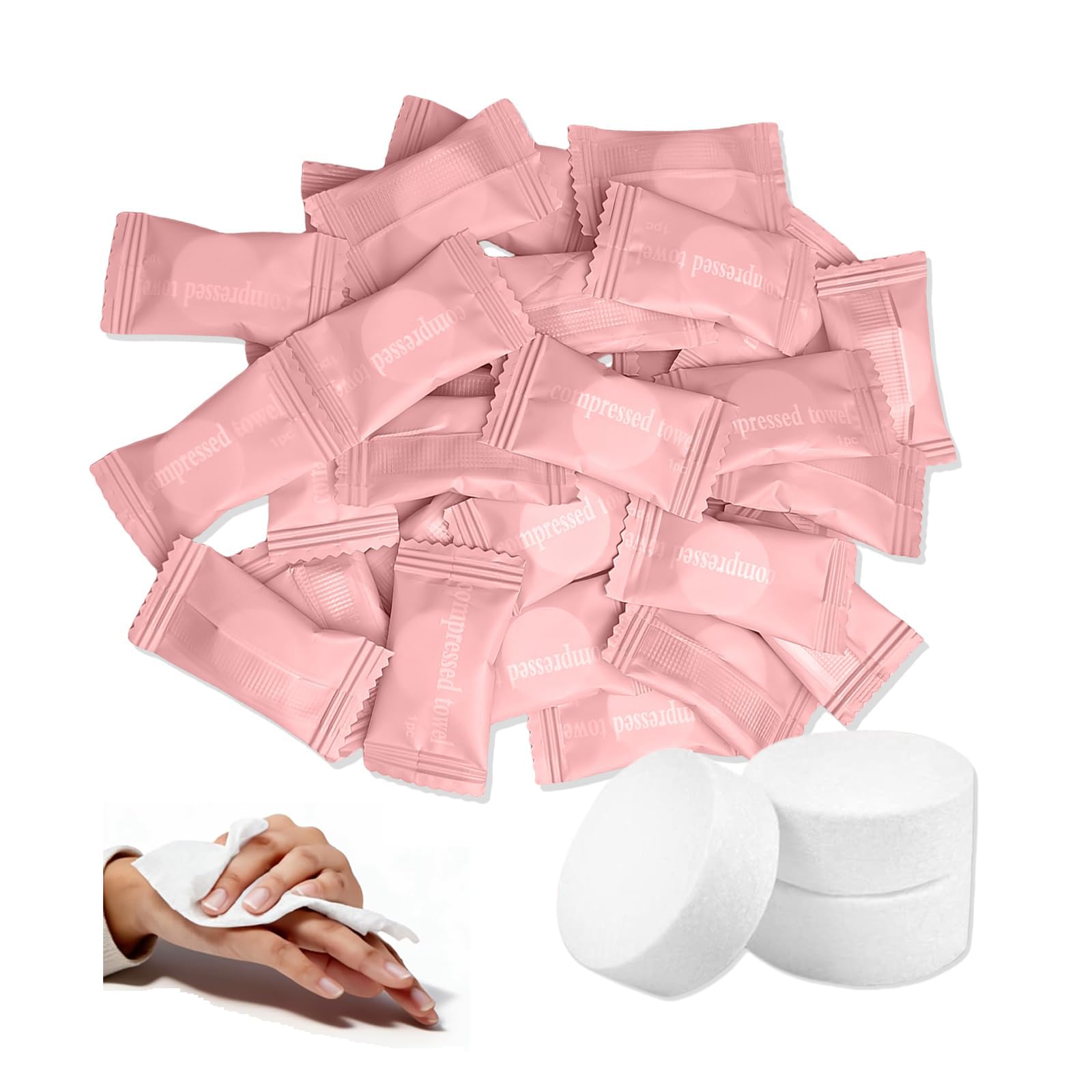Yueeqian Compressed Towel,100 Pcs Compressed Cotton Cloths Cleansing Towel