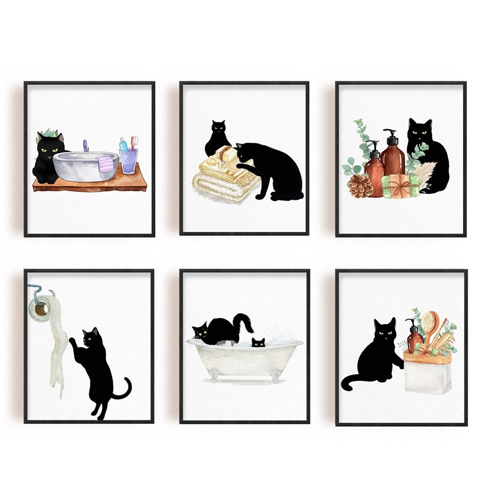 Poster Su Tela PQFNJEY Hang In There Con Gatto 40x60 Cm Decorazione Parete - 4