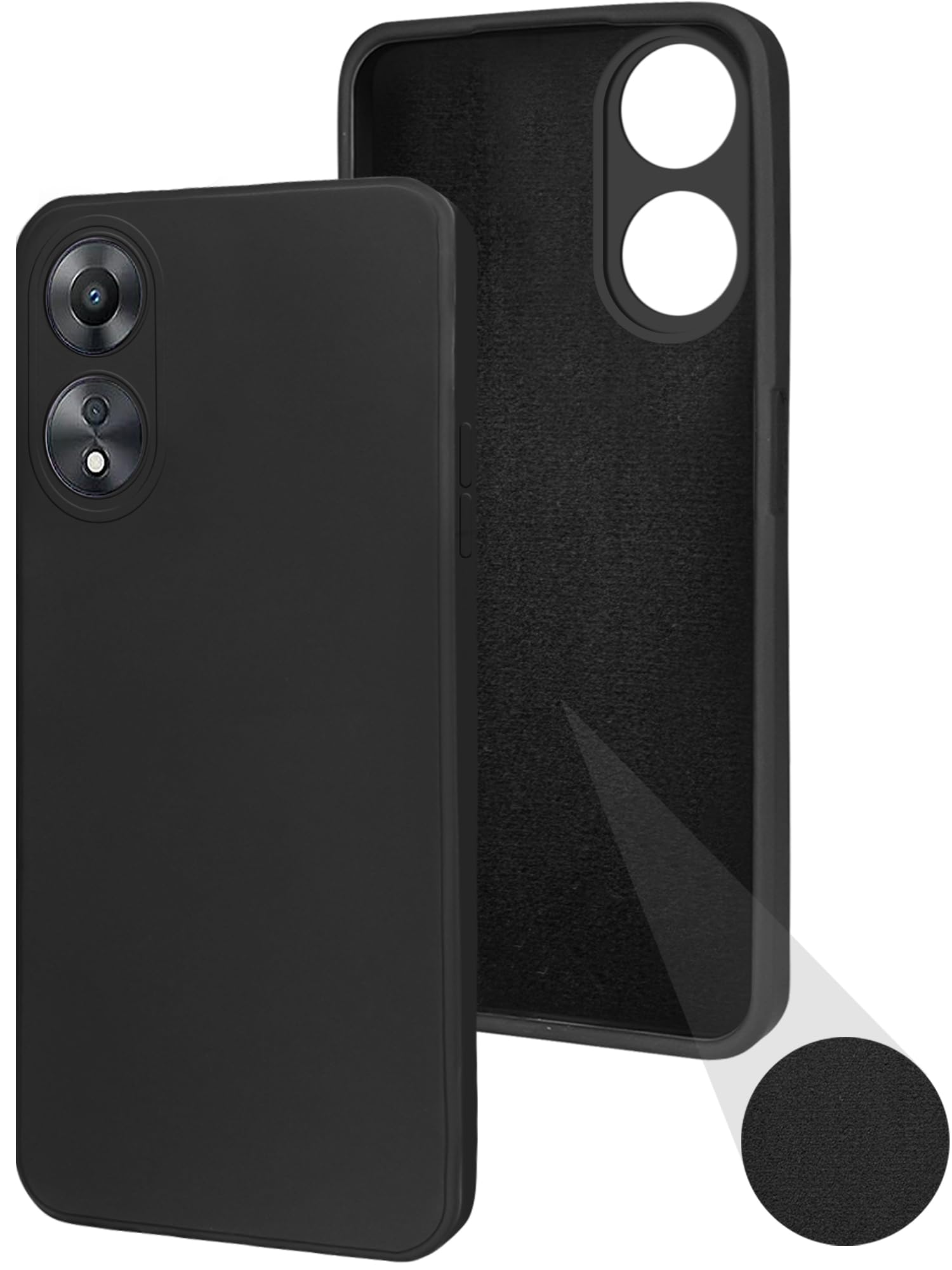 Jkobi Back Cover Case for Oppo A78 5G(Matte Finish Silicone with Inside Fiber Cloth |Black) (B0CBV2TT7B) Amazon Price History, Amazon Price Tracker