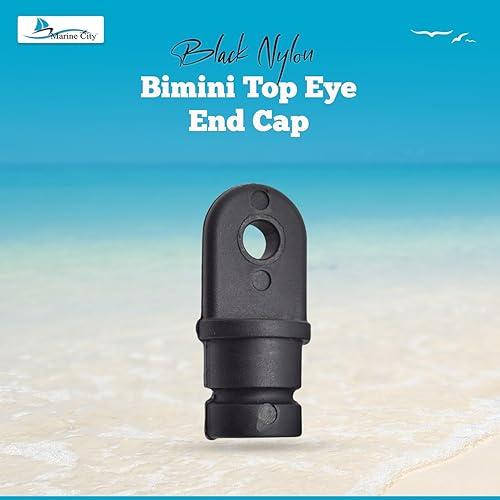 Miniatura 2 de MARINE CITY Black Nylon Bimini Top Eye End Cap, Round Inside Eye End, Lightweight, Outer Diameter, Ideal for Marine, Boats, Yachts, Ships, and