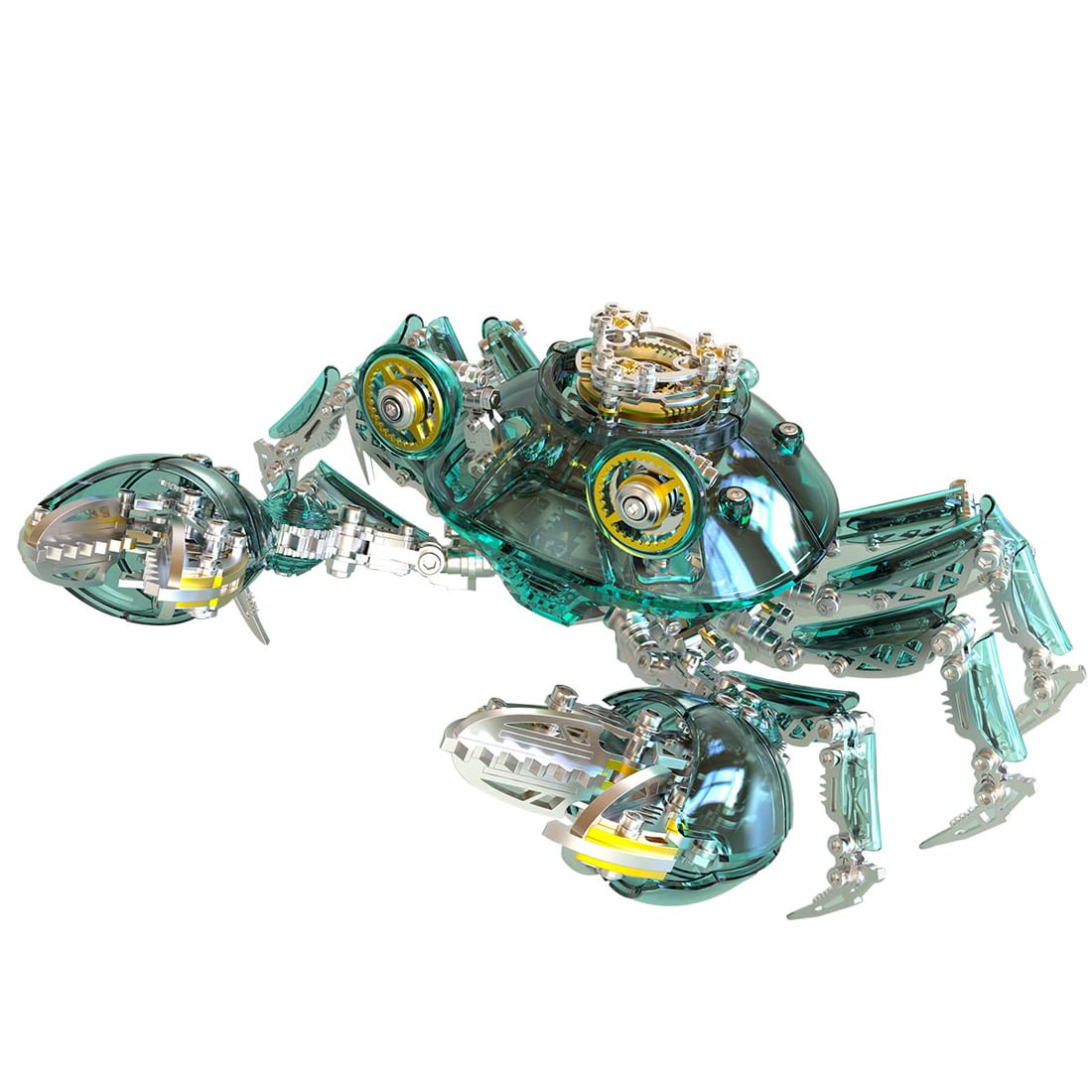 3D Metal Puzzle for Adults, 666PCS DIY 3D Steampunk Metal Assemble Crab Model Kit with Movable Joints, Creative Decorations for Home or Office