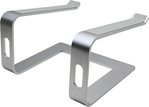 Miniatura 8 de Soportes para laptop, soporte desmontable de aluminio para computadora de escritorio, soporte elevador para portátil compatible con MacBook AirPro,