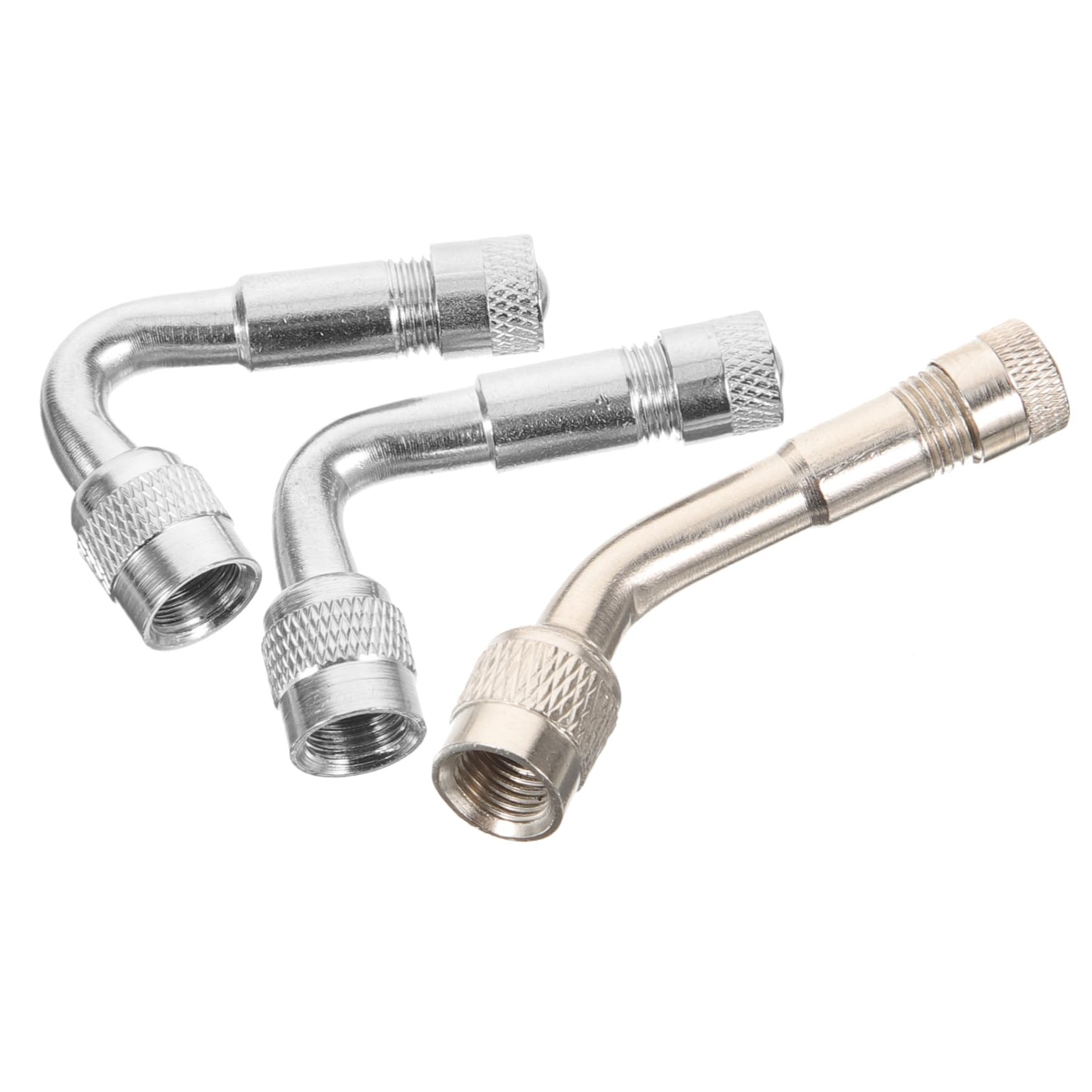 HAPINARY 3Pcs Bend Valve Extension Rods for Bike Tires Convenient Valve Adapters for Easy Inflation Angles