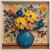 Flower Vase Puzzles for Adults 1000 Pieces, Larkipuzz Colorful Wildflower Jigsaw Puzzles Paper Art Pearl, Unique Impossible Spring Plant Theme as Wall Decor
