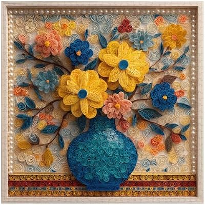Flower Vase Puzzles for Adults 1000 Pieces, Larkipuzz Colorful Wildflower Jigsaw Puzzles Paper Art Pearl, Unique Impossible Spring Plant Theme as Wall Decor