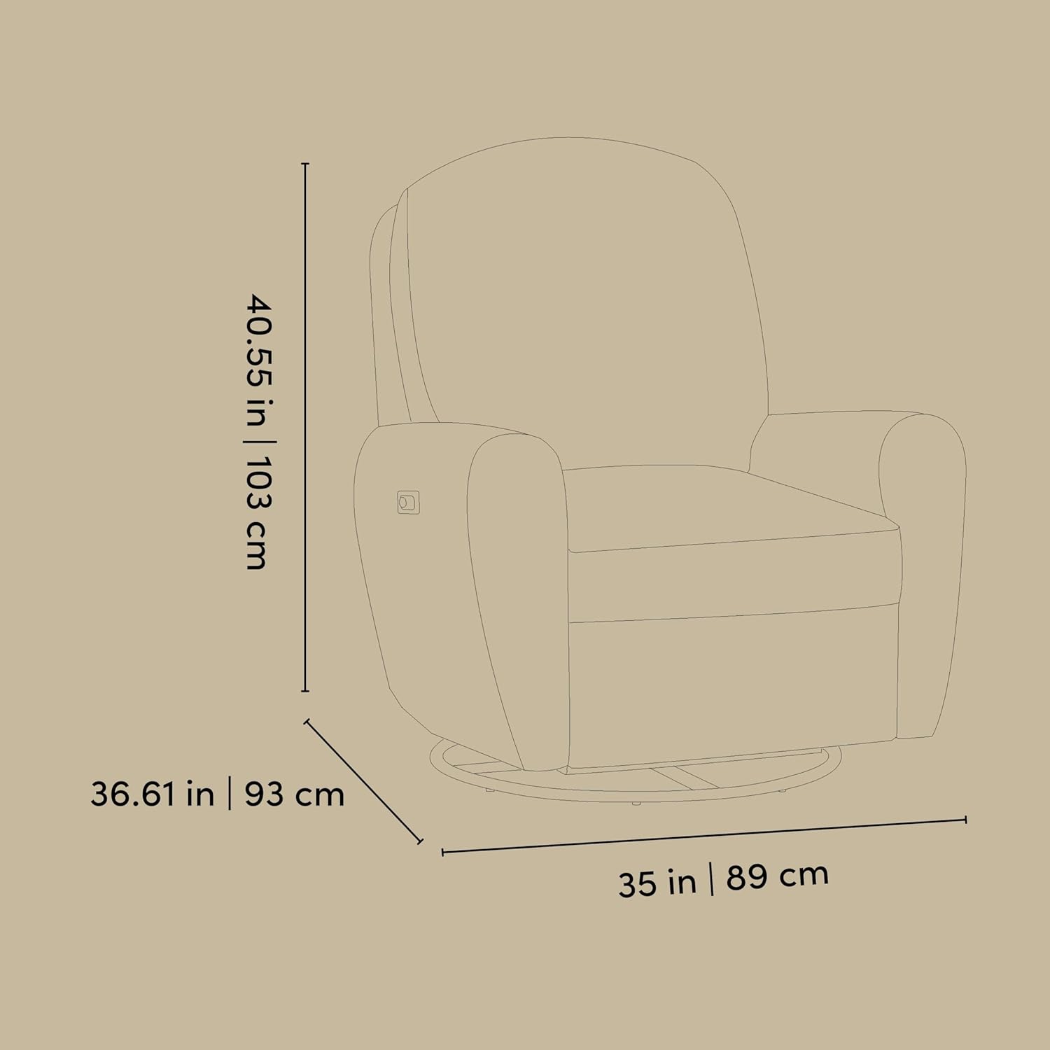 Storkcraft Amalfi Deluxe Power Recliner Swivel Glider – Premium Electronic Nursery Rocking Chair, Oeko-TEX 100 Certified, Includes Dual-USB Charging Port with USB-A & USB-C (Ivory Boucle)