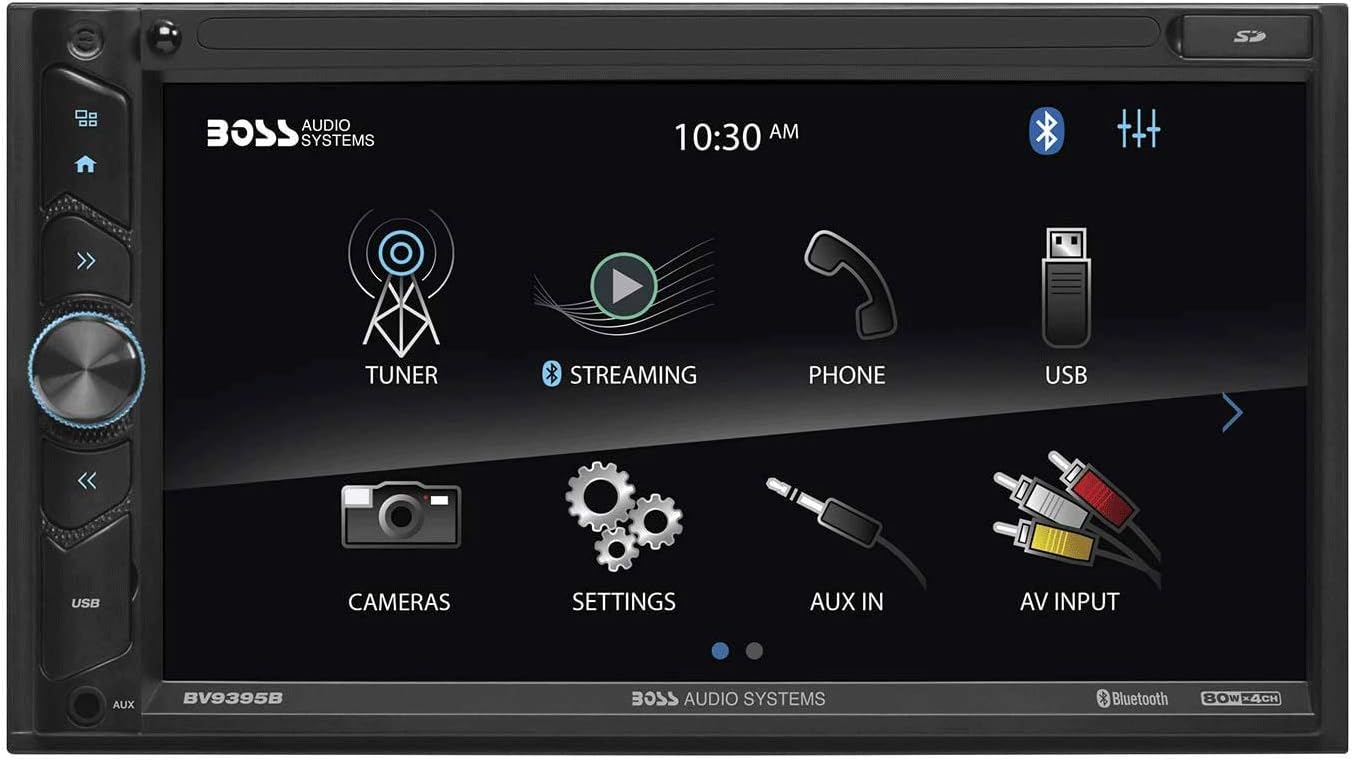 BOSS Audio Systems BV9395B Car Stereo – Double Din, 6.95 Inch Touchscreen, Bluetooth, No CD DVD Player, Radio Receiver, A-Link (Screen Mirroring)