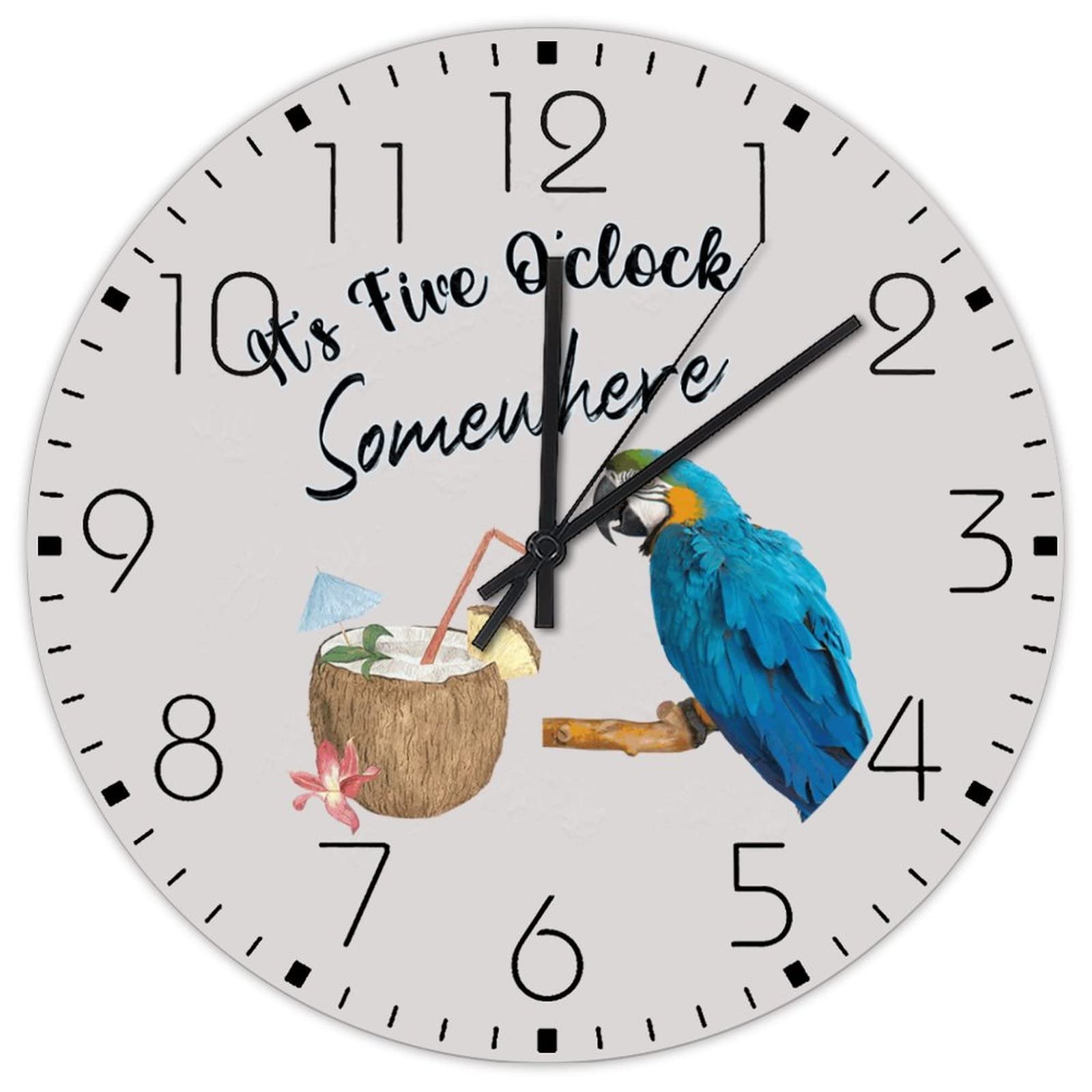 Horloge murale silencieuse en bois 30cm pour une chambre sans tic-tac