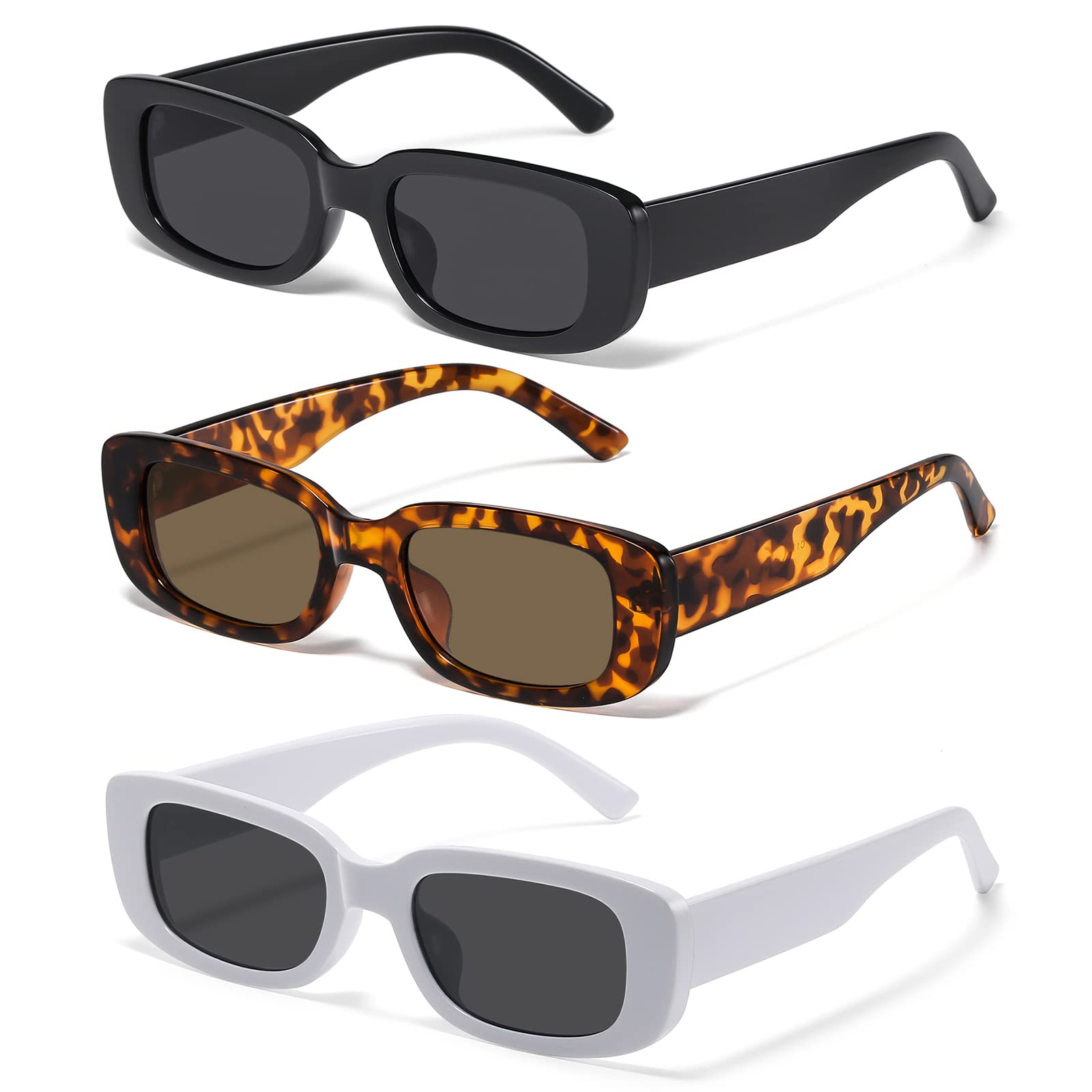 JASPIN Rectangle Sunglasses for Women Men Y2k Sun Glasses UV Protection