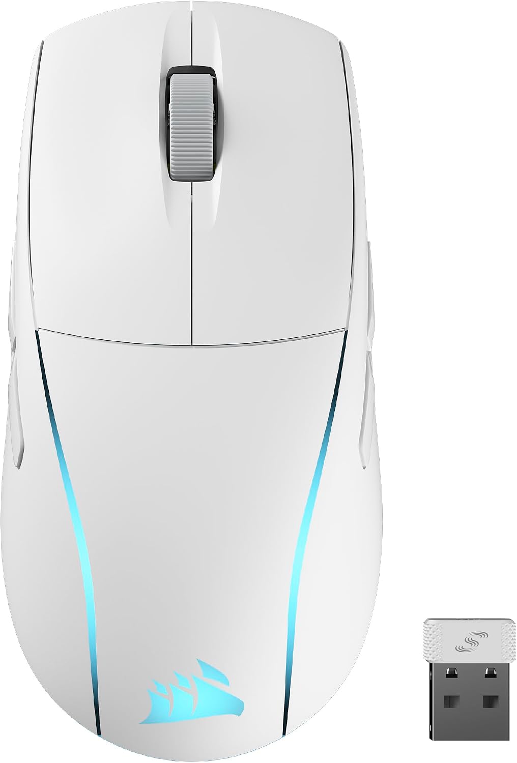 M75 Wireless RGB Lightweight FPS Gaming Mouse – 26,000 DPI – Swappable Side Buttons – iCUE Compatible – PC – White | 26000 DPI, Swappable side buttons, ICUE compatible, Multi-OS support