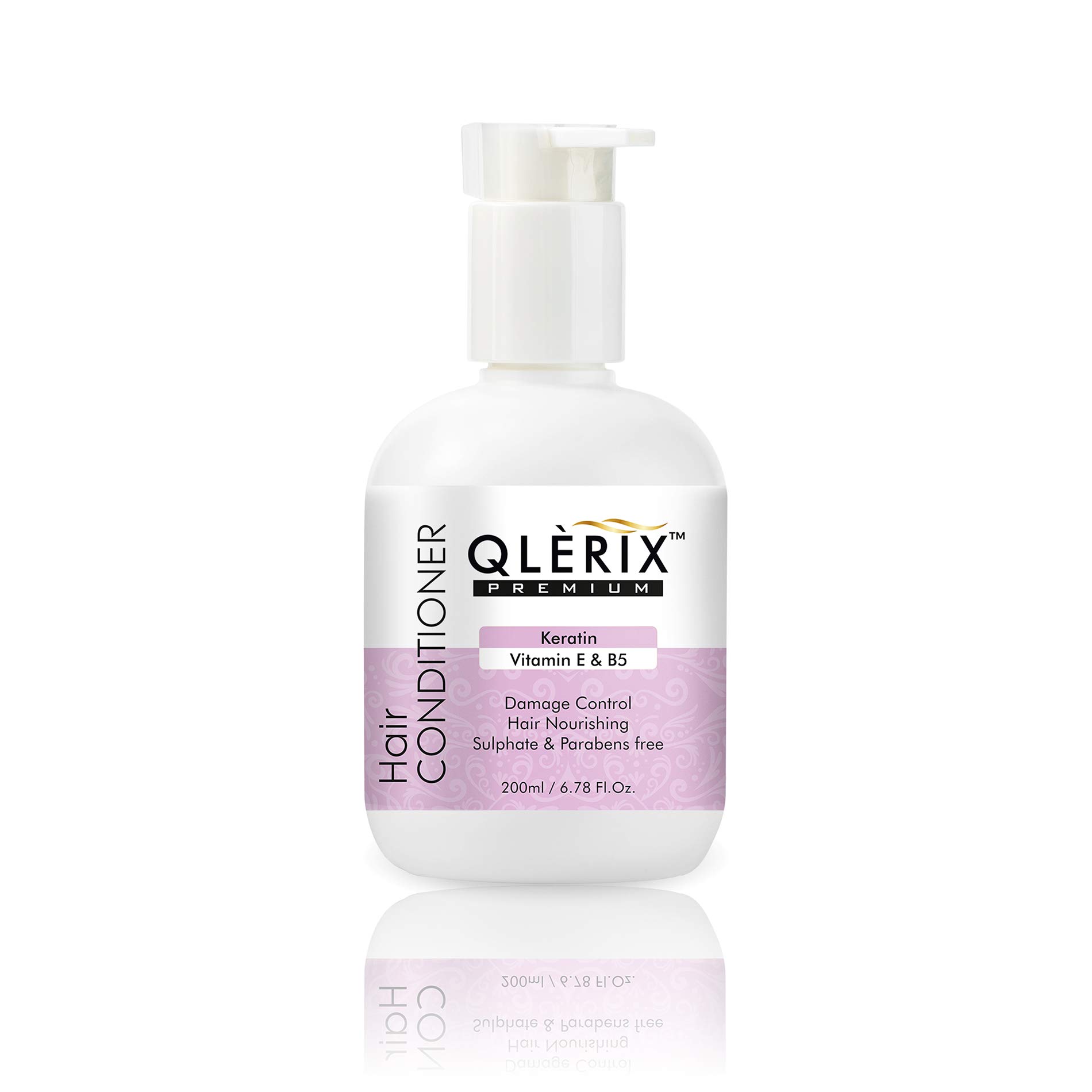 QLERIX Premium Keratin with Argan Oil Vitamin E & B5 Hair Care Conditioner for Men and Women | Sulfate & Parabens Free | 200ml