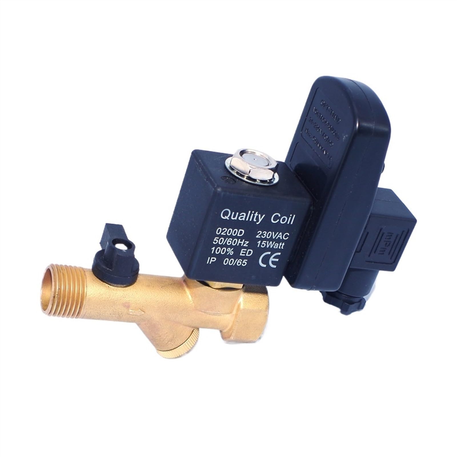 Válvula solenoide de Agua de Drenaje electrónico automático de latón de acción Directa de 1/2 Pulgada 24v CC(110V AC)