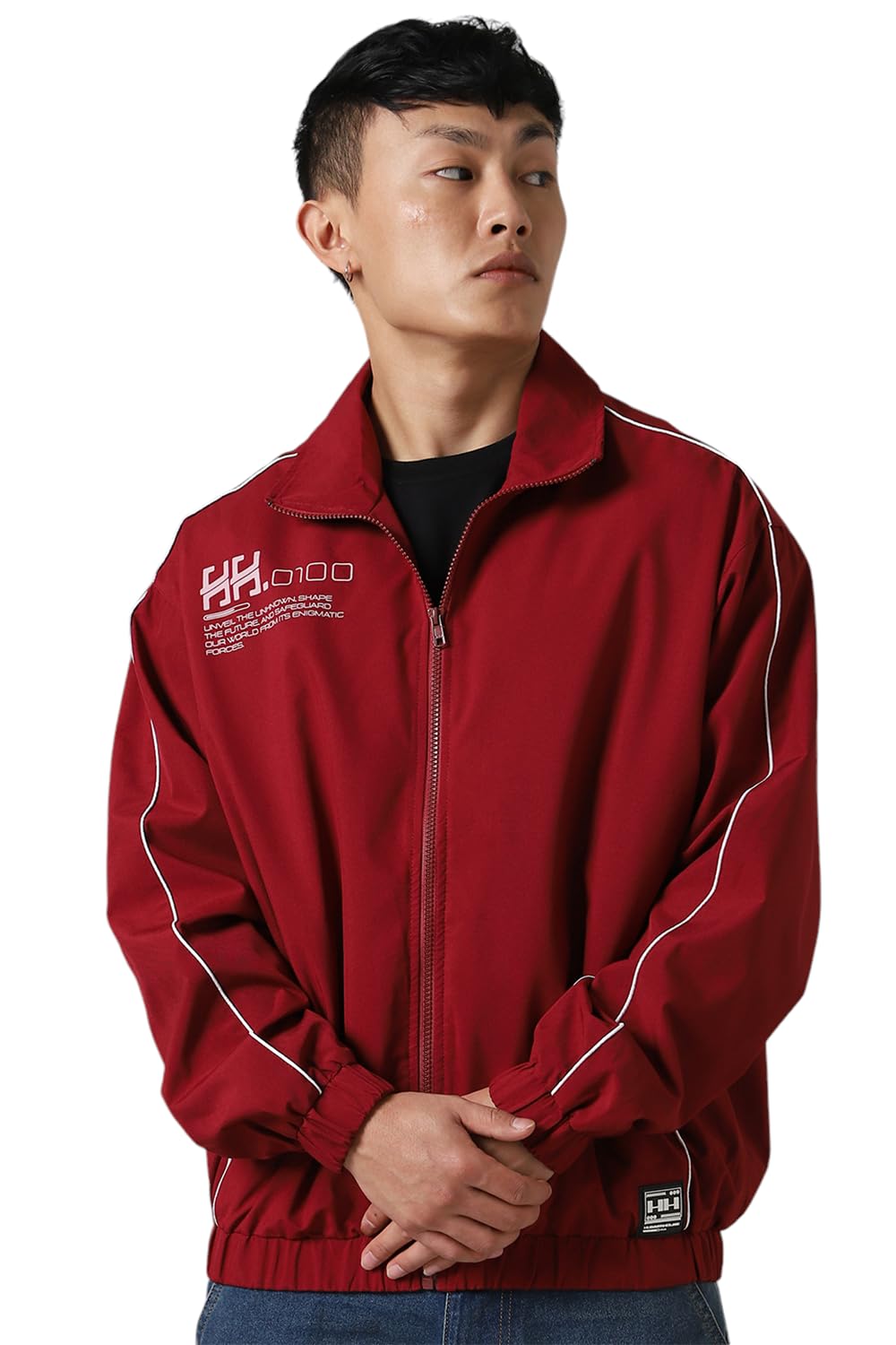 hubberholme Men Polyester Printed Oversized Fit Collar Full Sleeves Jackets 6-picture-35