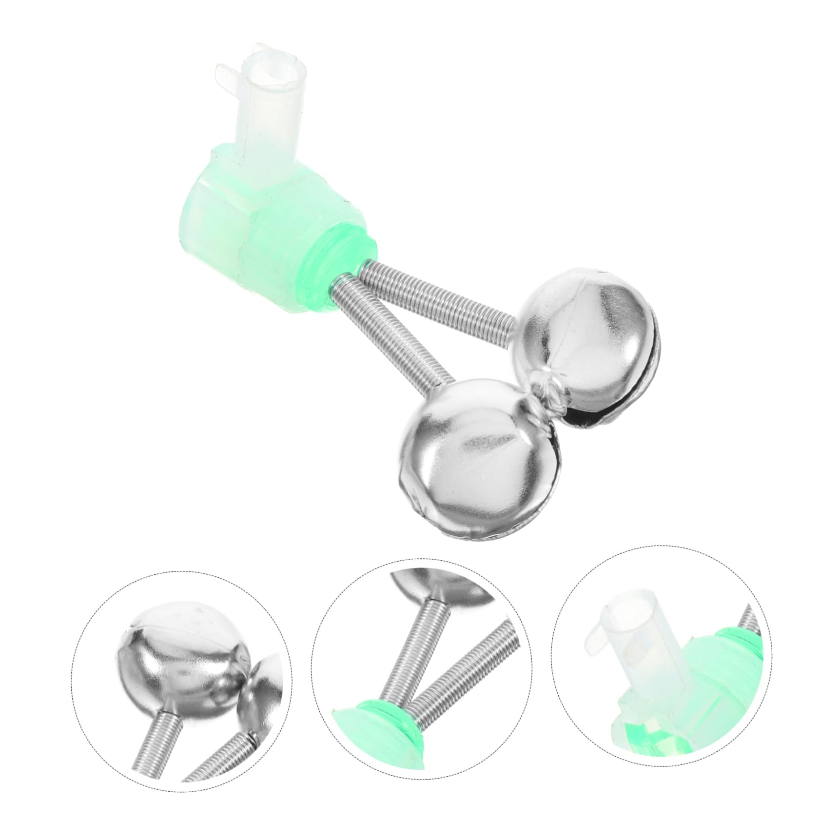 ARTSEWPLY Fishing Bells for Rods Screw on Alert for Fish Bites Catfishing Alarm Fishing Rod Bell Alert Ice Fishing Pole Bells Clip