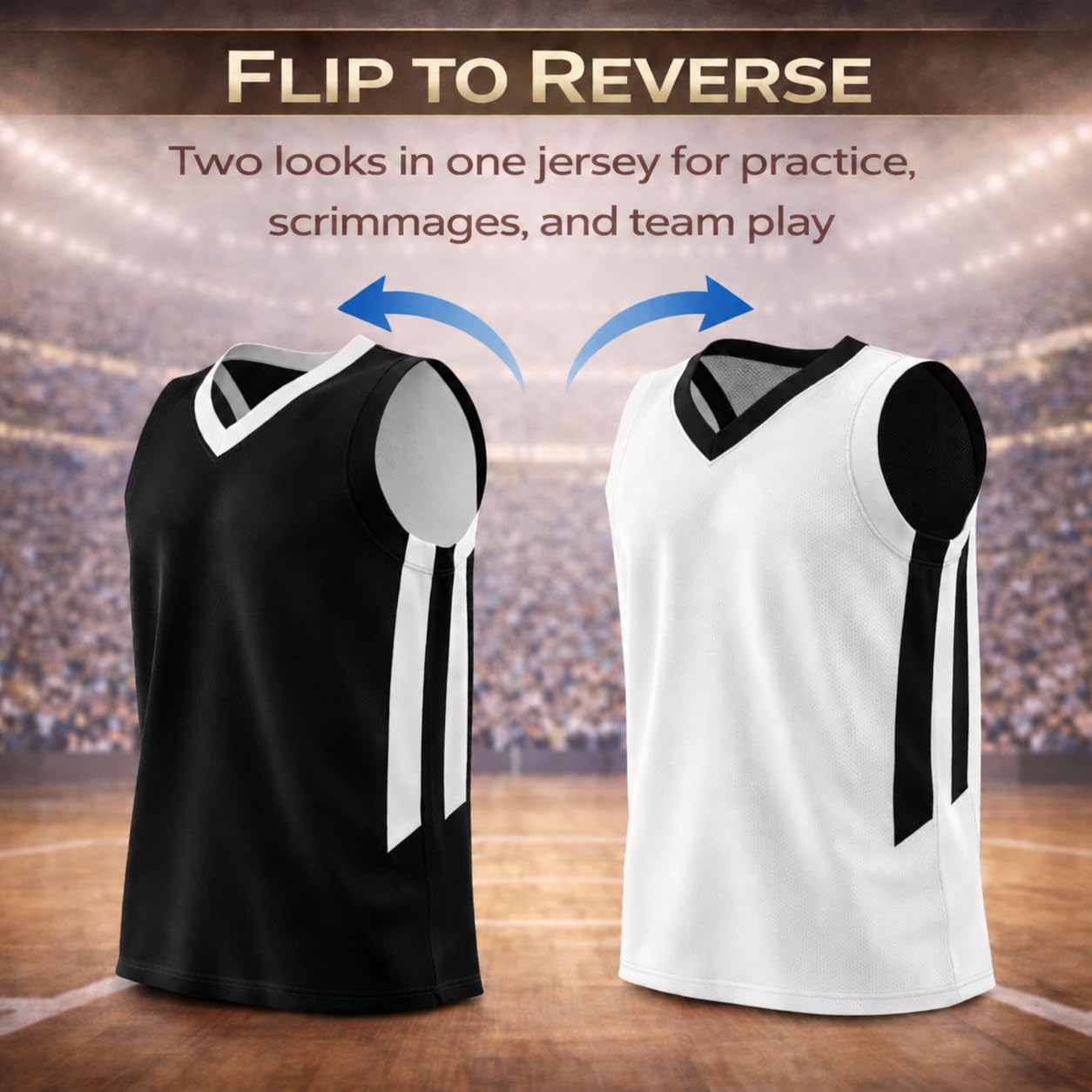 Liberty Imports Wendetrikot für Herren – leichtes, atmungsaktives Basketballtrikot aus Mesh für Training und Sport