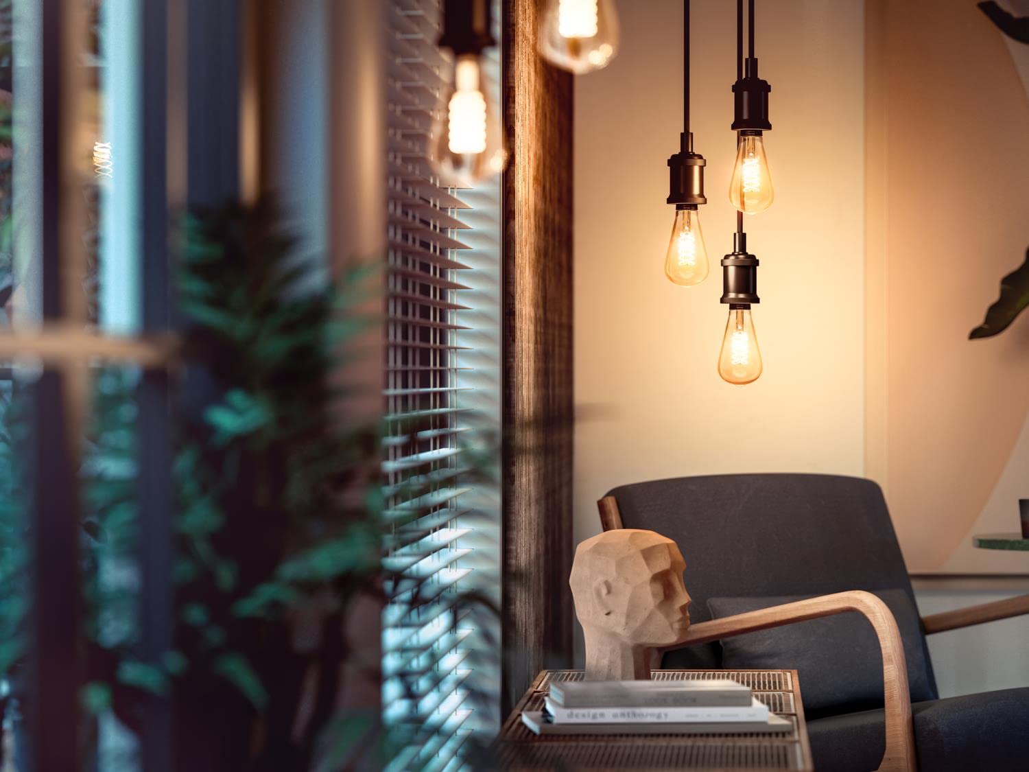 Philips Hue - Bombilla Led Inteligente Filamento, Luz Blanca de cálida a fría, casquillo E27 ST64, 7W 550 Lúmens, Compatible con Alexa y Google Home