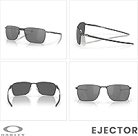 Vista 3 de Oakley Ejector OO4142 - Lentes de sol rectangulares para hombre + correa + paquete con kit de cuidado iWear de diseñador