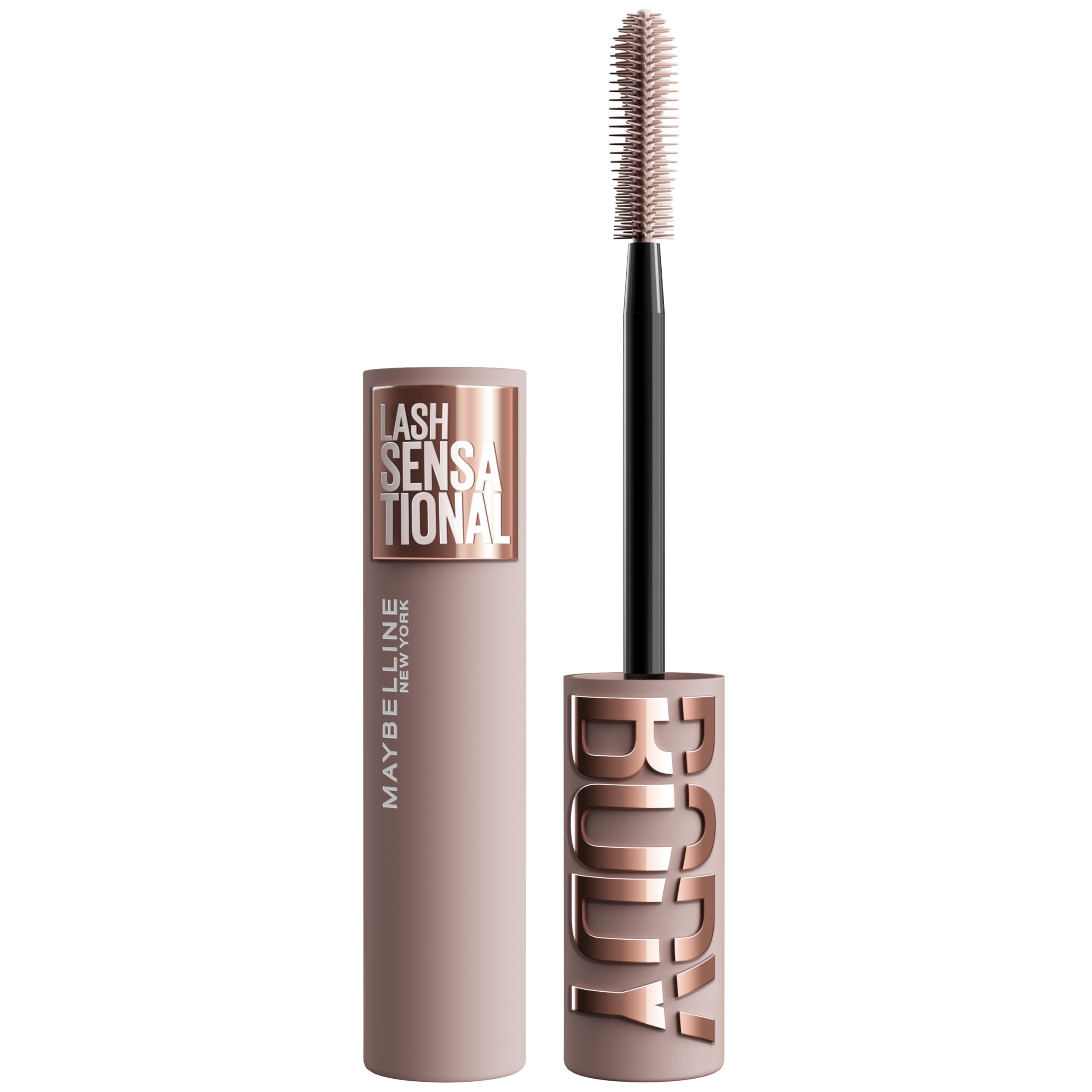 Maybelline New York, Máscara de Pestañas Lash Sensational Body, Definición y Volumen hasta 24H*, Tono: Very Black , 9,​75 ml