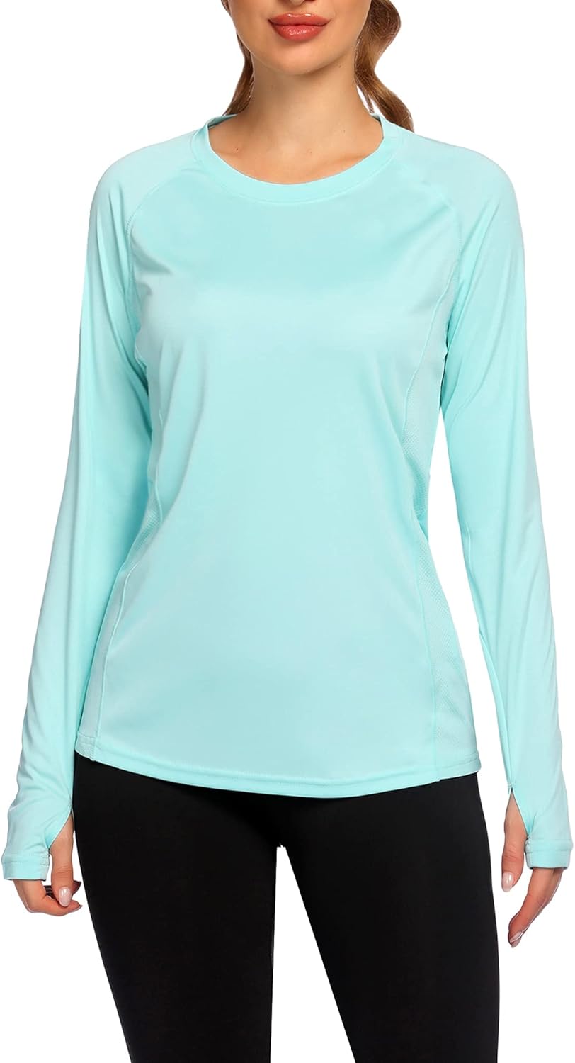 COOrun UPF 50+ Sun Protection Shirts UV Long Sleeve Shirt for Women Hiking Lightweight Shirts with Thumb Holes : Clothing, Shoes & Jewelry