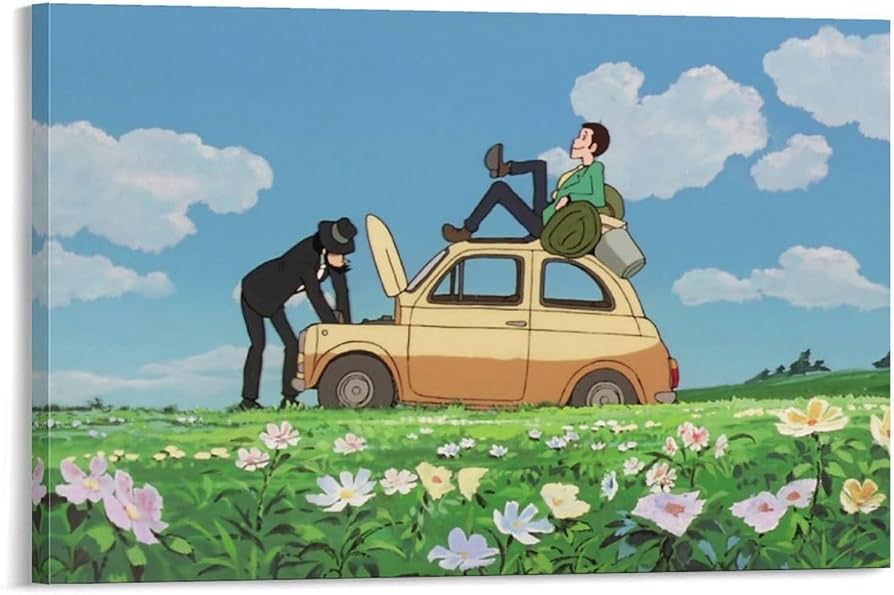 Amazon.co.jp: ルパン三世 アートポスター プリント キャンバス 絵画