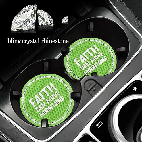 Miniatura 5 de 2 posavasos brillantes para automóvil, universal, antideslizante, decoración interior de automóvil, adecuado para el interior del automóvil de