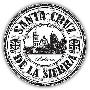 Santa Cruz City Bolivia Grunge Travel Stamp Window Truck Car Bumper Sticker Decal 5" x 5"