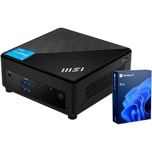 msi Cubi 5 Professional Mini Desktop, Intel 6-Core Processor, 16GB RAM, 512GB SSD, Support 3-Monitor 4K, Thunderbolt 4, HDMI, DP, Wi-Fi 6, Windows 11 Pro, Seamless Multitasking at Work/Home