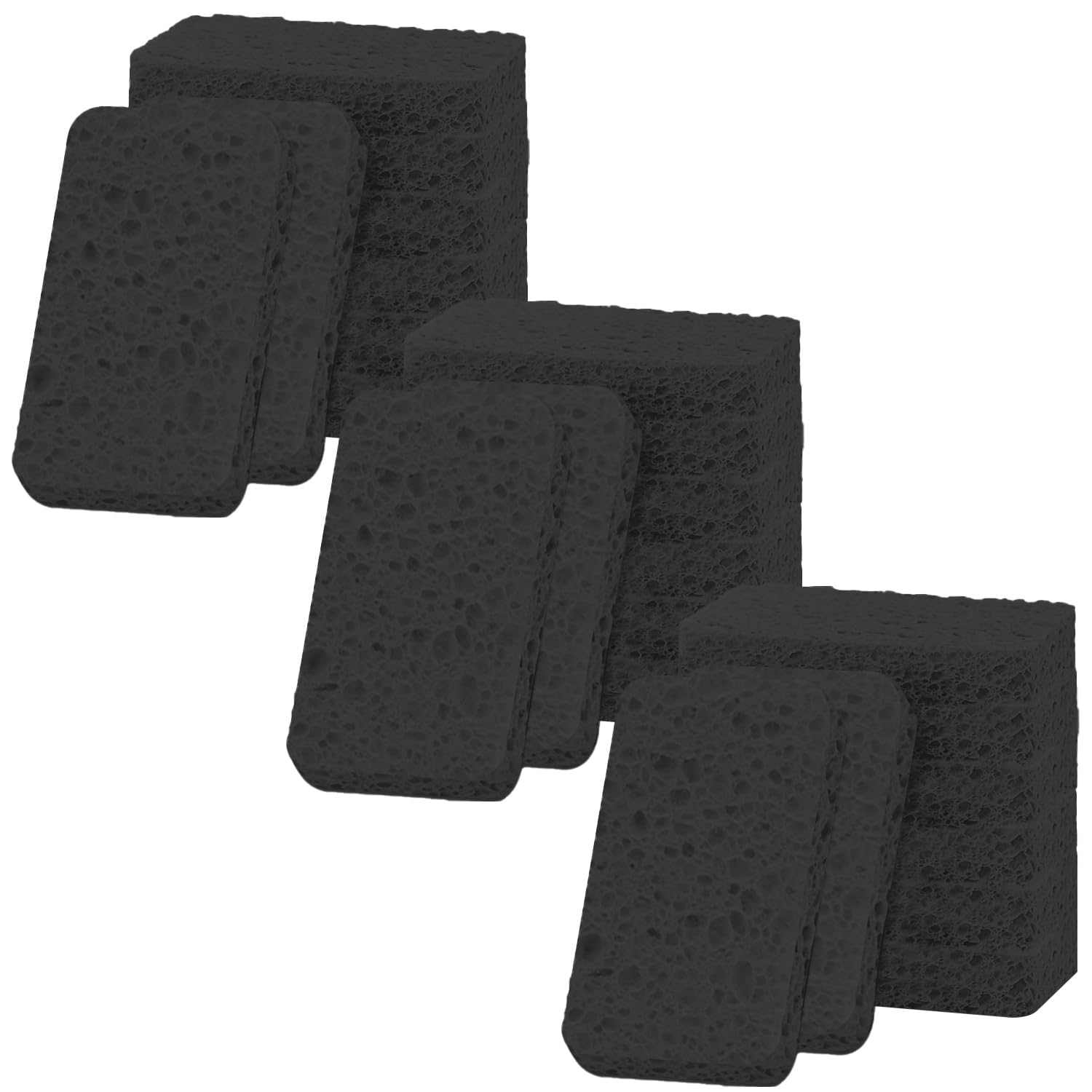 24 - Pack Non-Scratch Scrub Sponges - Sponges for Dishes and Washing Dishes, Cleaning Sponges for Kitchen Home and More（Black）