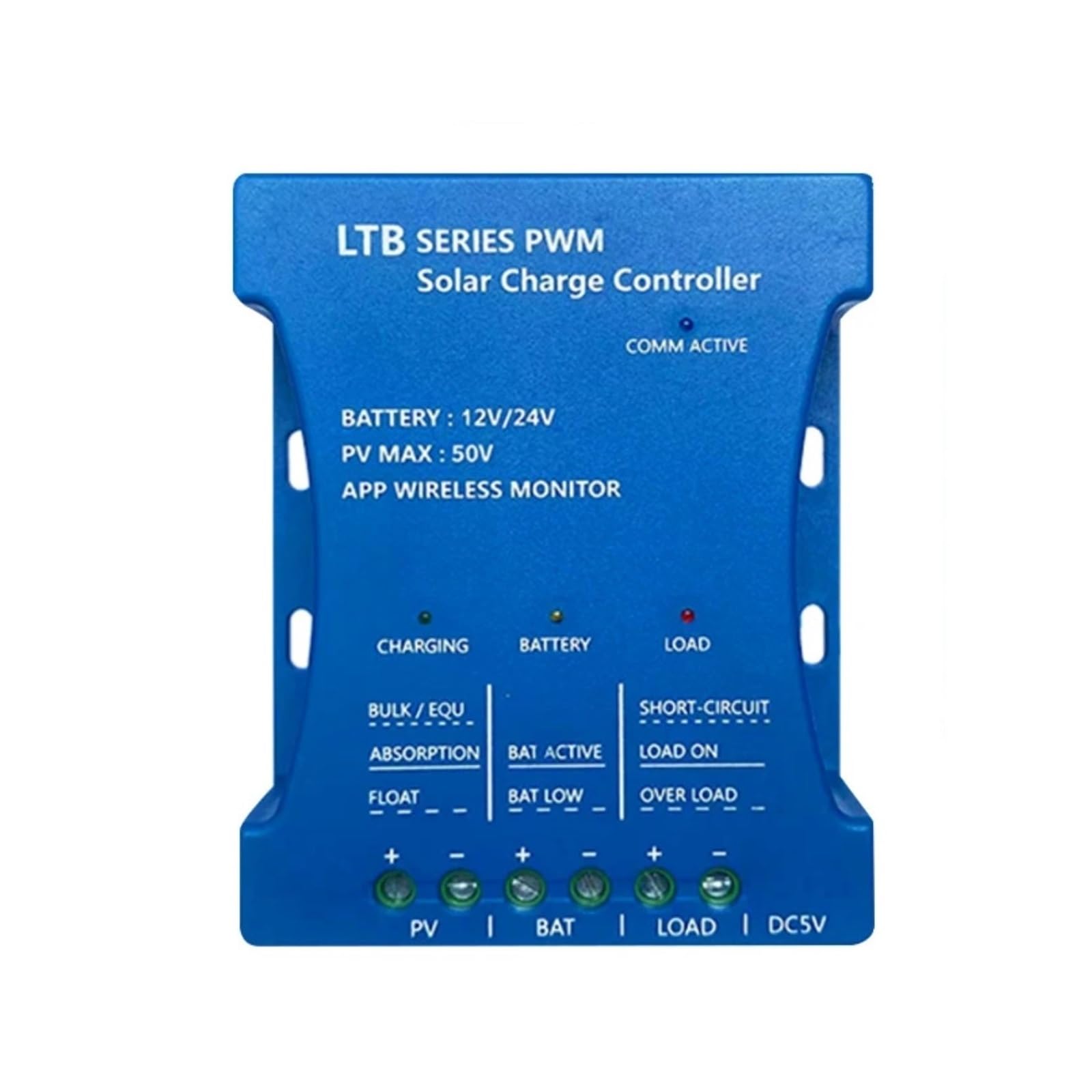 Kontroler ładowania słonecznego, Kontroler Ładowania Panelu Słonecznego Bluetooth 12V 24V PWM 10A 20A Regulator Ładowarki Samochodowej Wyjście USB 5V Max PV 50V DC(10A)