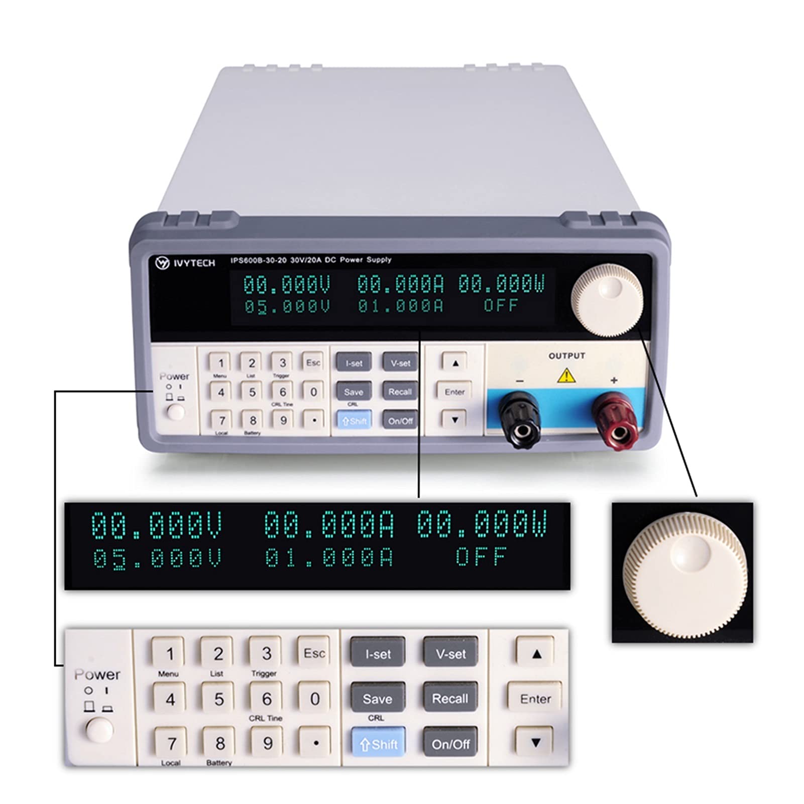 Alimentation Laboratoire, 3 0v 20a Alimentation programmable professionnelle 0.00 1A 0.001V 0.001W Fournitures d'alimentation réglable de précision de laboratoire de laboratoire