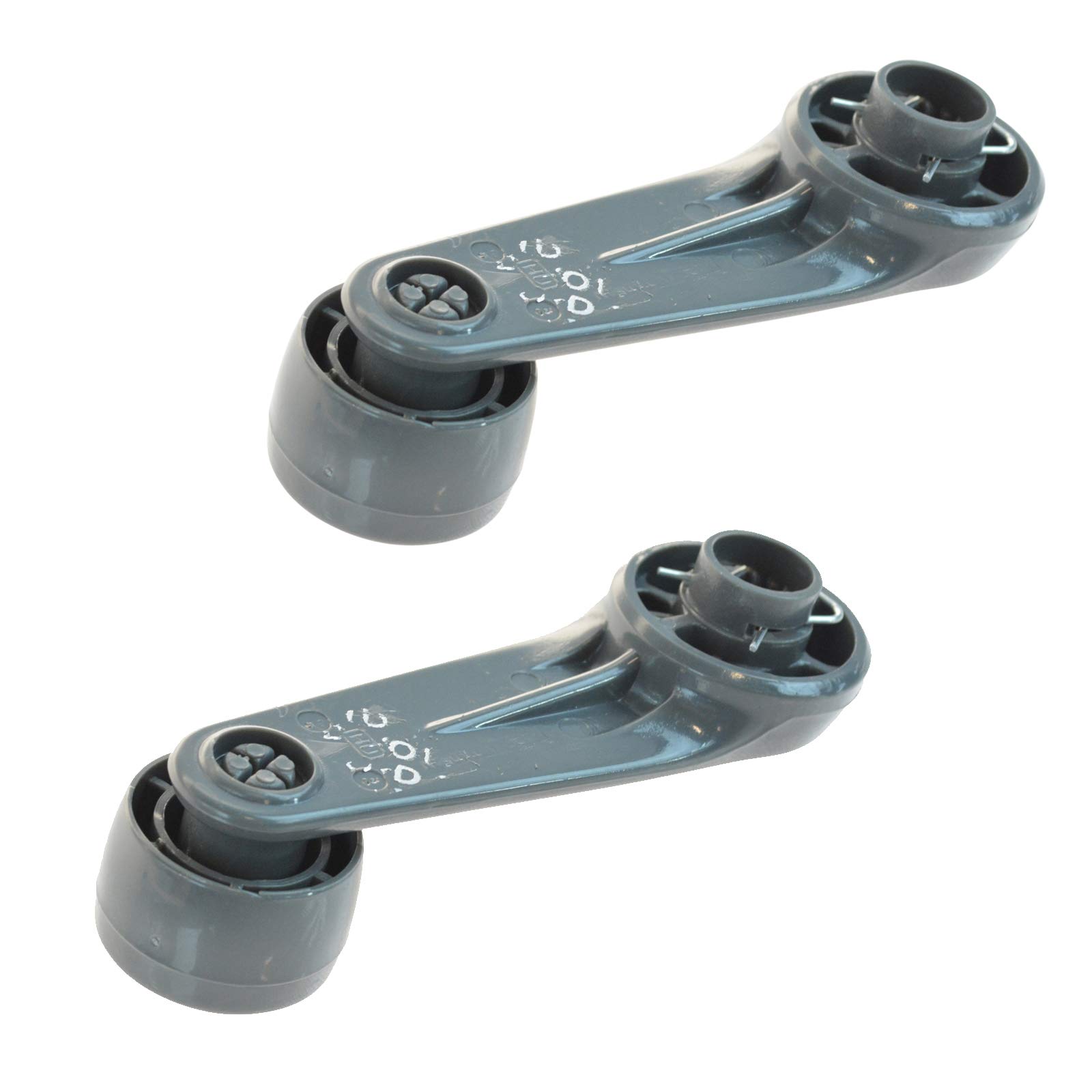 TRQ Window Crank Handle Set Gray Compatible with 73-04 Toyota