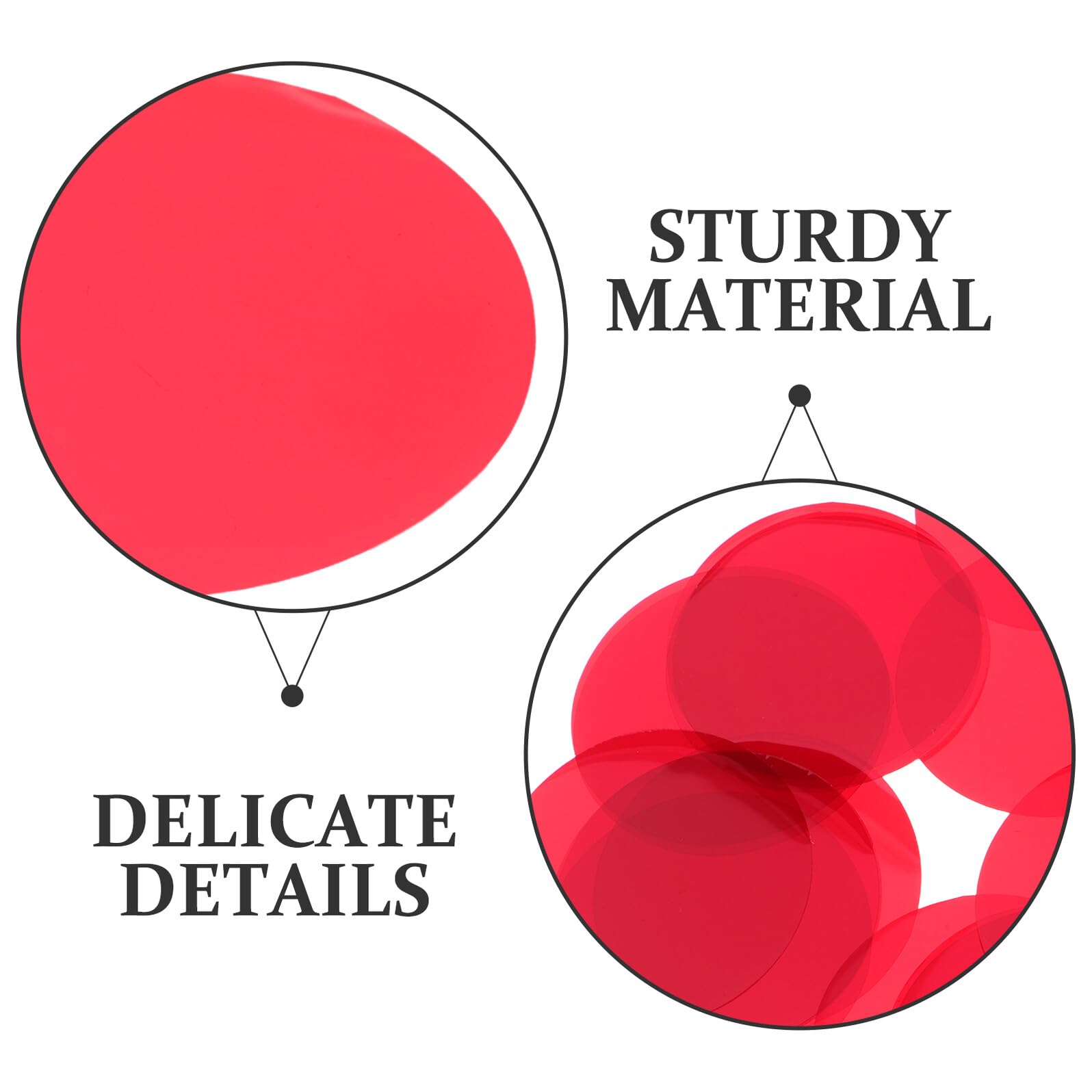 SHINEOFI Lot de 20 Autocollants Film Coloré Translucide Rouge 50 MM Filtres à Gel Ronds pour Éclairage LED Diffuseur Chaud pour Lampes et Projecteurs D’Ambiance Maison et Studio