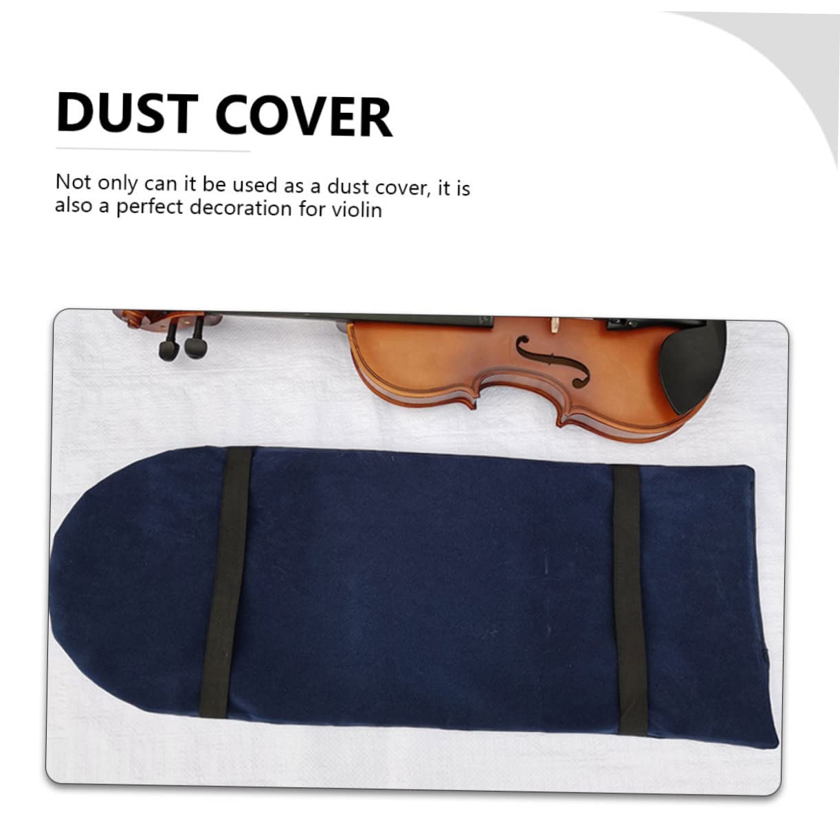 GOOHOCHY Practical Violin Dust Cover Suede Fabric Creative Decorative Cover Great for Violin Accessories