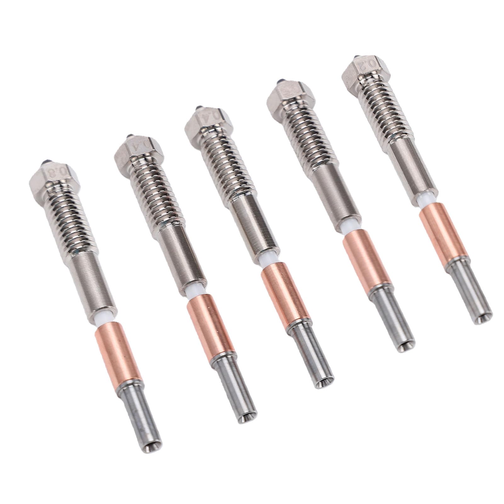 Garosa Ceramiczna Dysza Bimetaliczna do Gardła QIDI Q2 Q2C 3D Drukarki Trwałe Dysze ze Stali Hartowanej 5 Sztuk 0.2 0.4 0.6 0.8mm