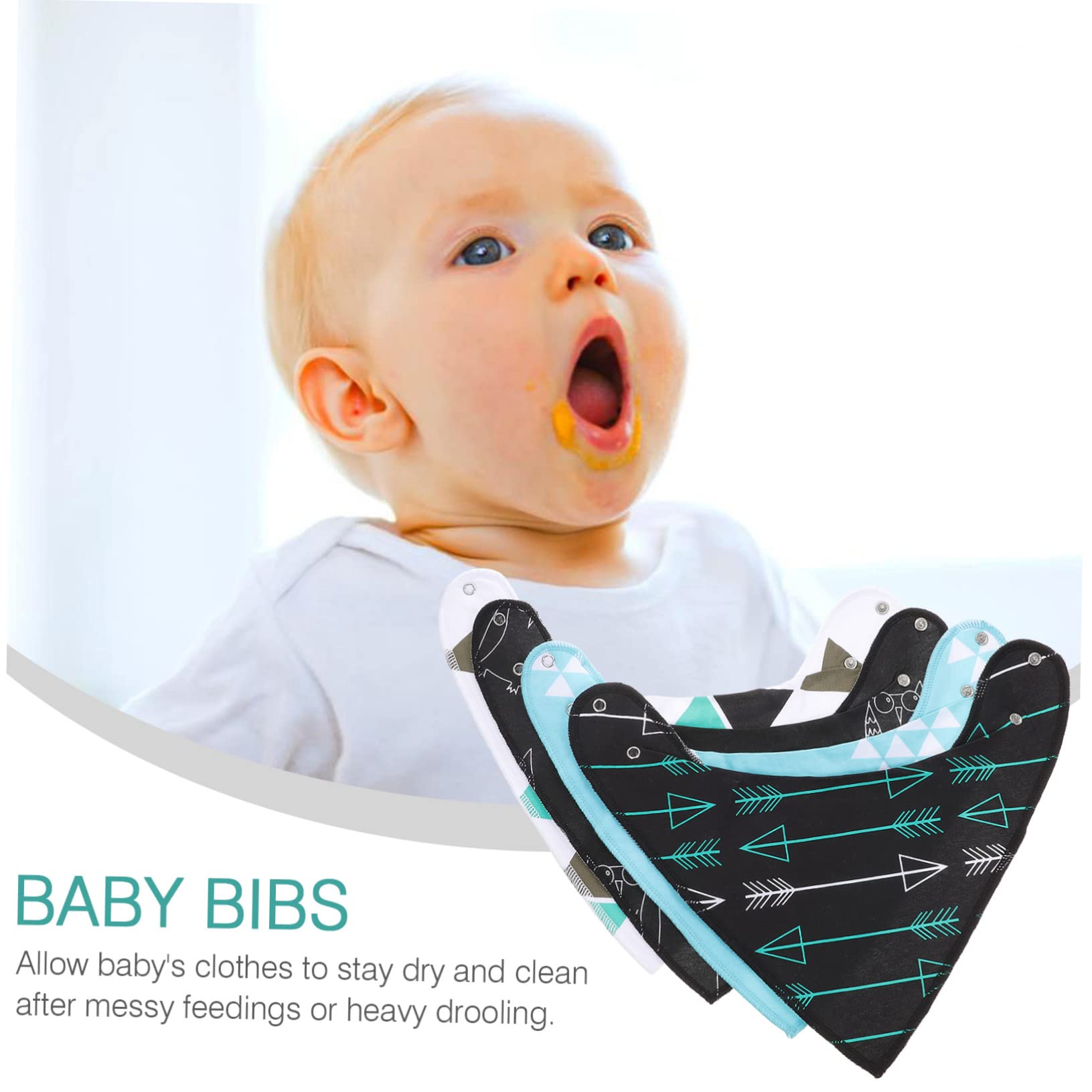 ifundom 12piezas Baberos De Algodón Impermeables Para Bebés Bandana Absorbente Para Alimentación y Salivación Diseño Unisex Para Recién Nacidos