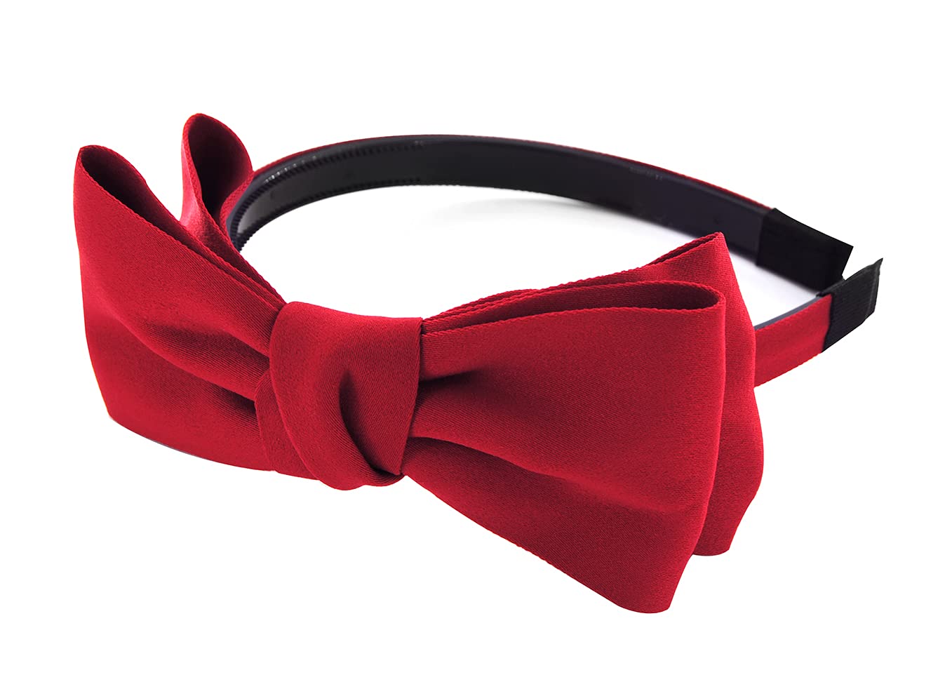 axy HRS3 Headband with Large Bow 14 cm x 7 cm - Beautiful Headband Hair Accessories Red - Image 2