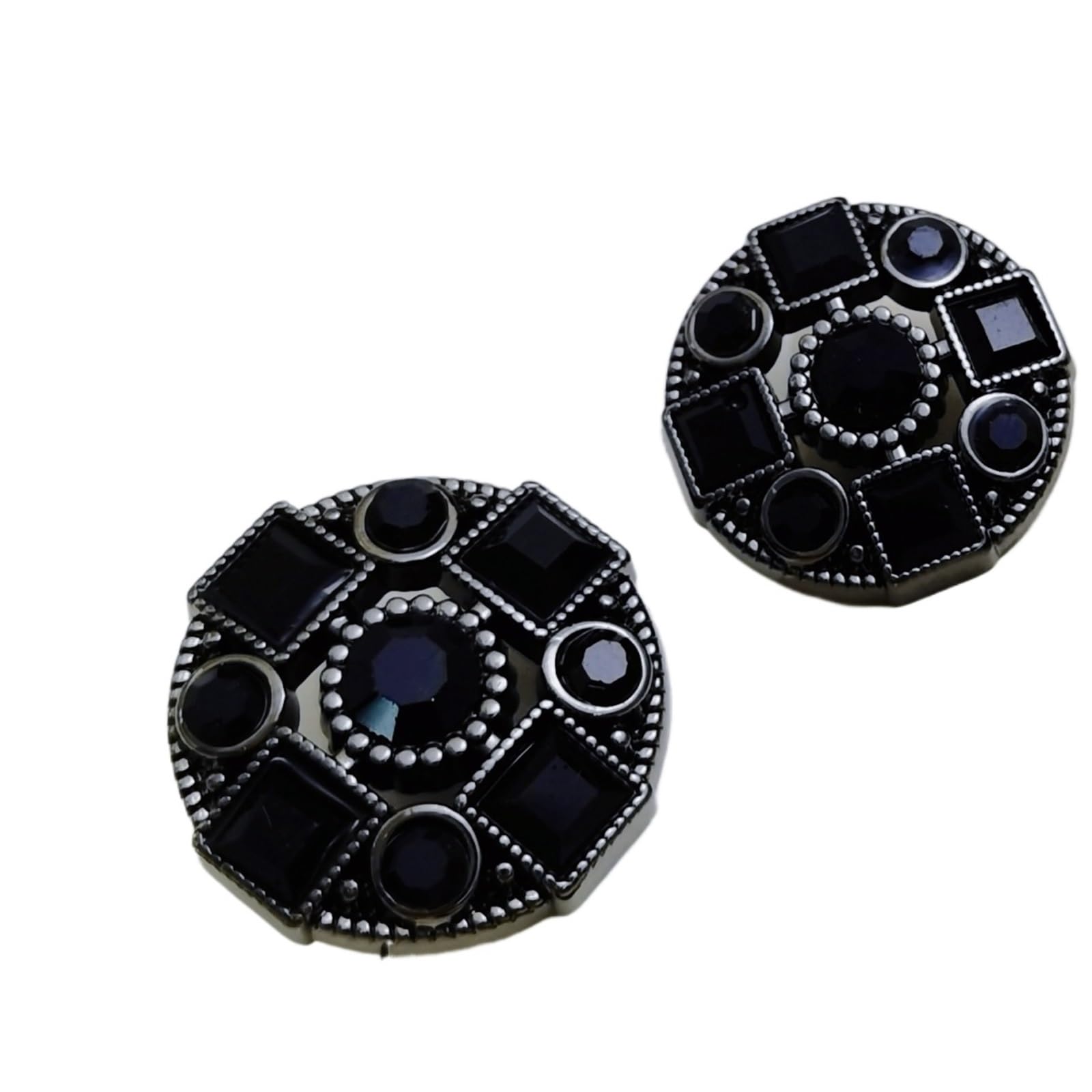 6 bottoni in metallo con strass for maglione giacca