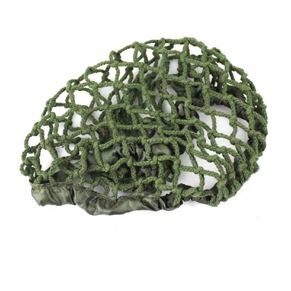Tactical Helmet Net Cover Cotton Camo Netting for M1 M35 M88 MK1 MK2 GK80 Military Airsoft Paintball Helmet-Black Green