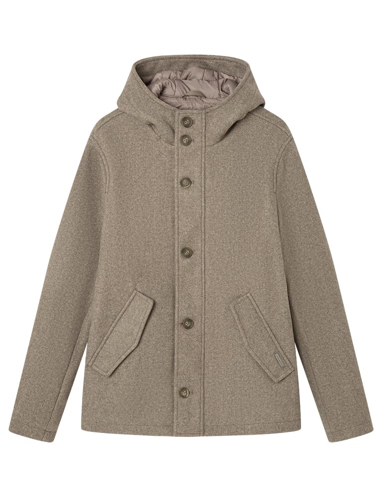 SPRINGFIELD Woolen Effect Parka Parka De Lana Hombre