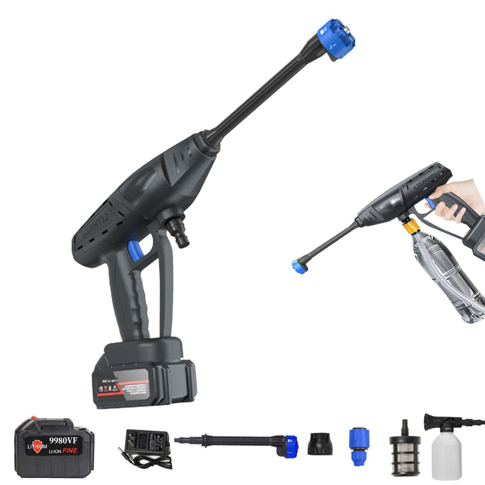 Idropulitrice senza fili - Idropulitrice elettrica portatile per la pulizia 'auto, idropulitrice portatile multifunzionale ad alta pressione per motocicli