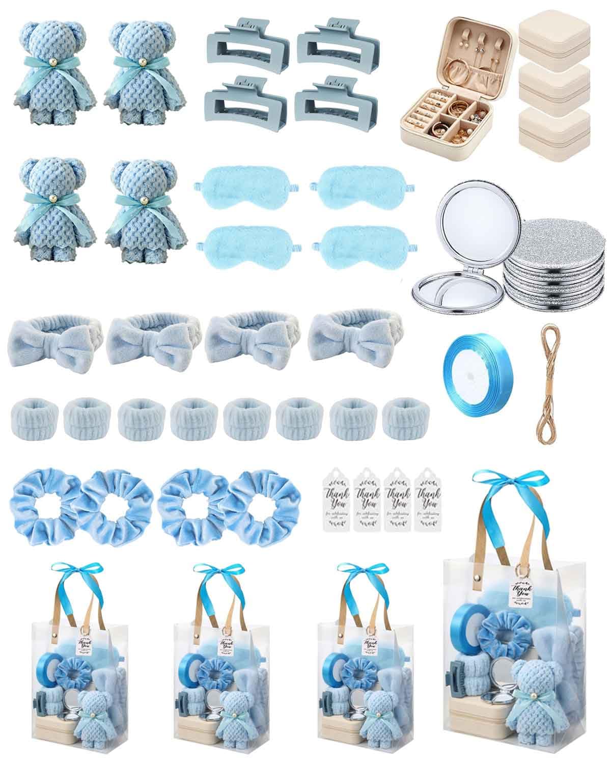 4 Sets, 46-teiliges Babyparty-Spiel-Gewinner-Preis & Dankeschön-Geschenke für Gäste, Brautparty-Gastgeschenke, Baby-Jungen- und Mädchen-Party-Sets für Frauen, Mütter
