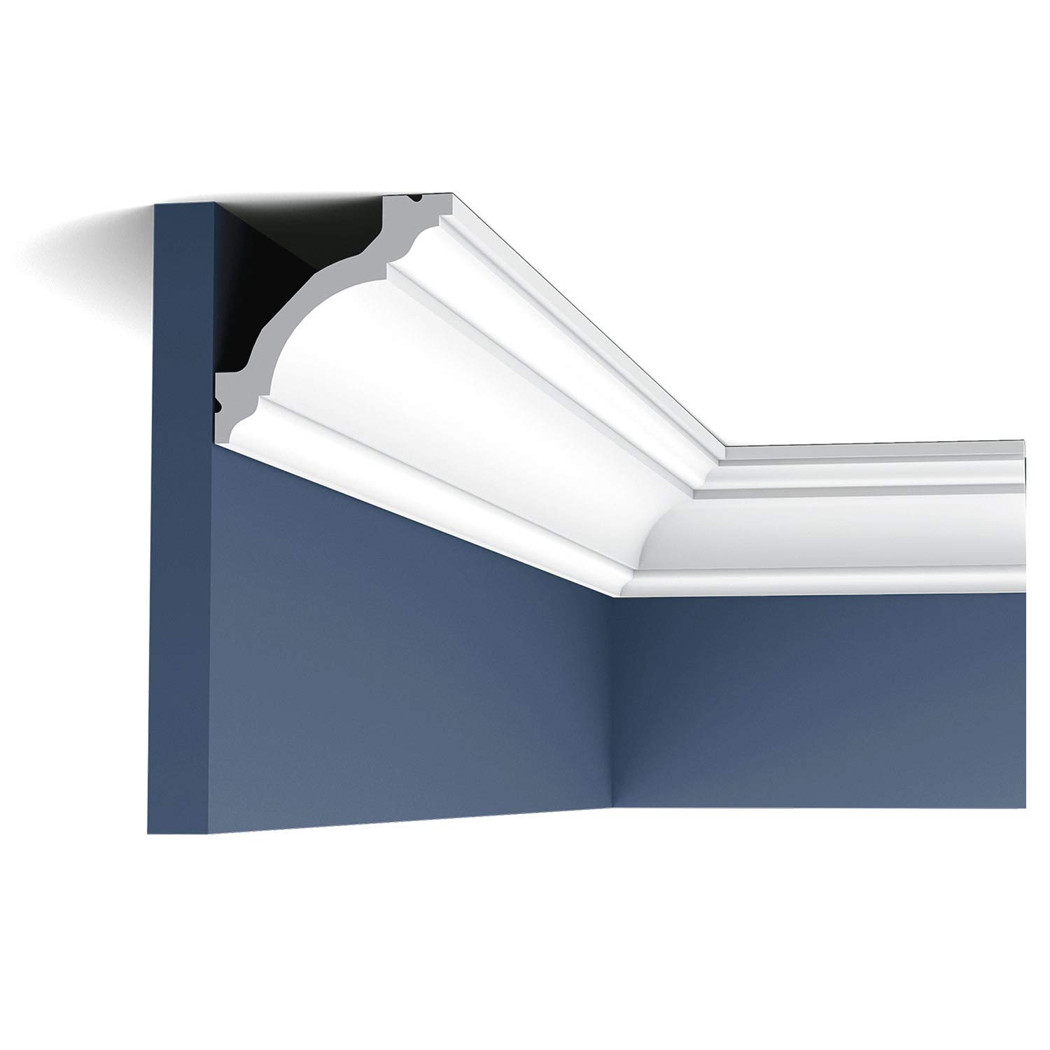 Cornisa simétrica C213 moldura de techo Orac L200xP8xH8 cm perfil decorativo longitudinal