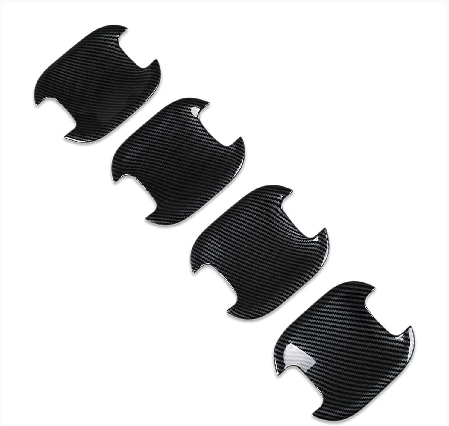 Beautost Fit for Ford F-150 2021 2022 2023 2024 2025 2026 F150 Door Bowl Handle Cover Trims (Carbon Fiber Black)