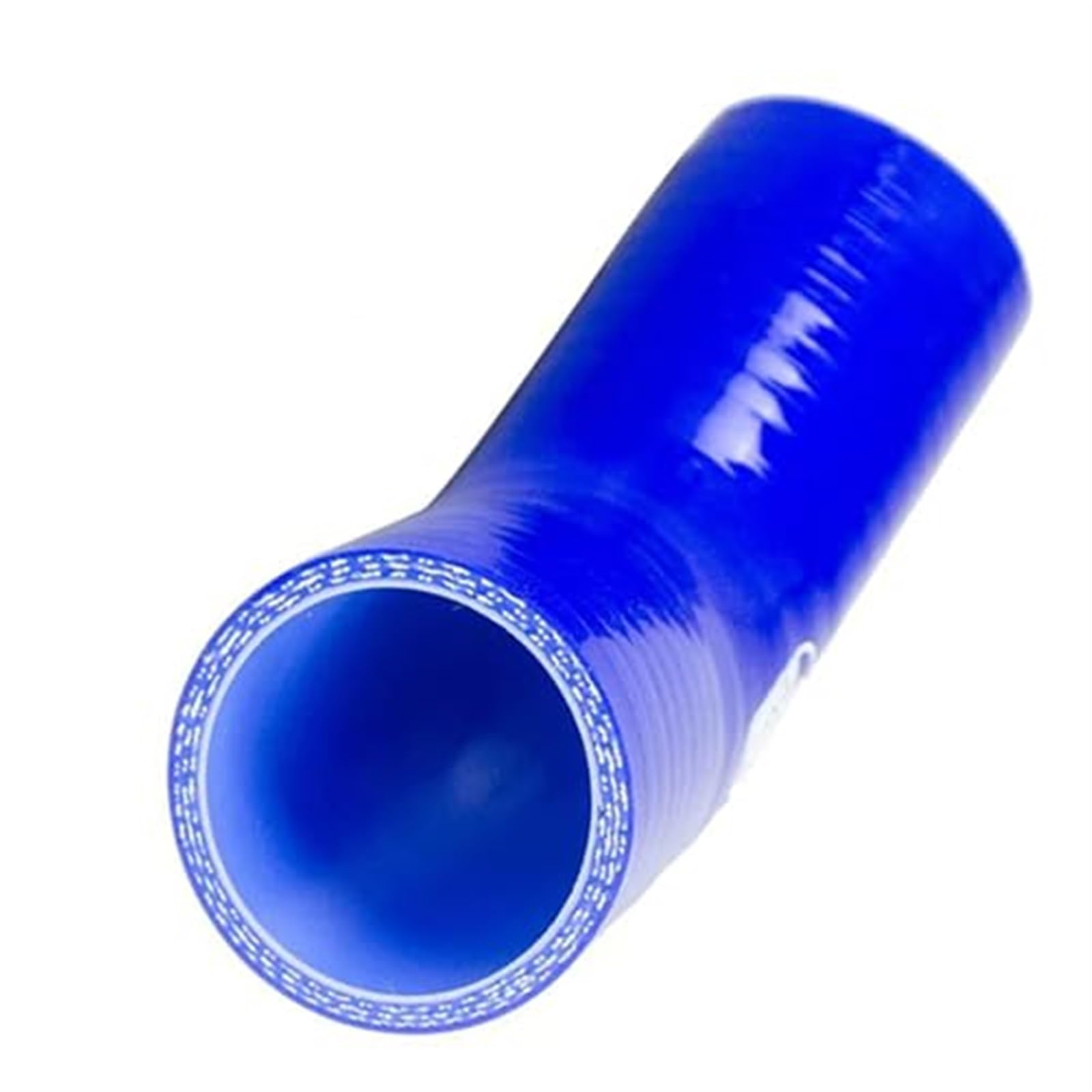 Złączka silikonowa, prosty wąż silikonowy, Uniwersalny 3-warstwowy silikonowy wąż dolotowy turbiny chłodnicy międzystopniowej 30-114 mm 45 stopni niebieski