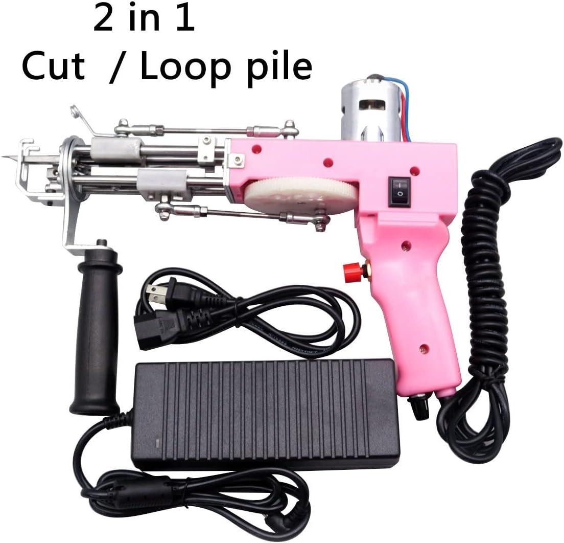 Electric Carpet Tufting Gun Rug Cut and Loop Pile 2 in 1 Tufting Gun Carpet Weaving Machine Hand Tufting Carpet Weaving Machine Home DIY Tools for High-Speed Weaving of Carpets