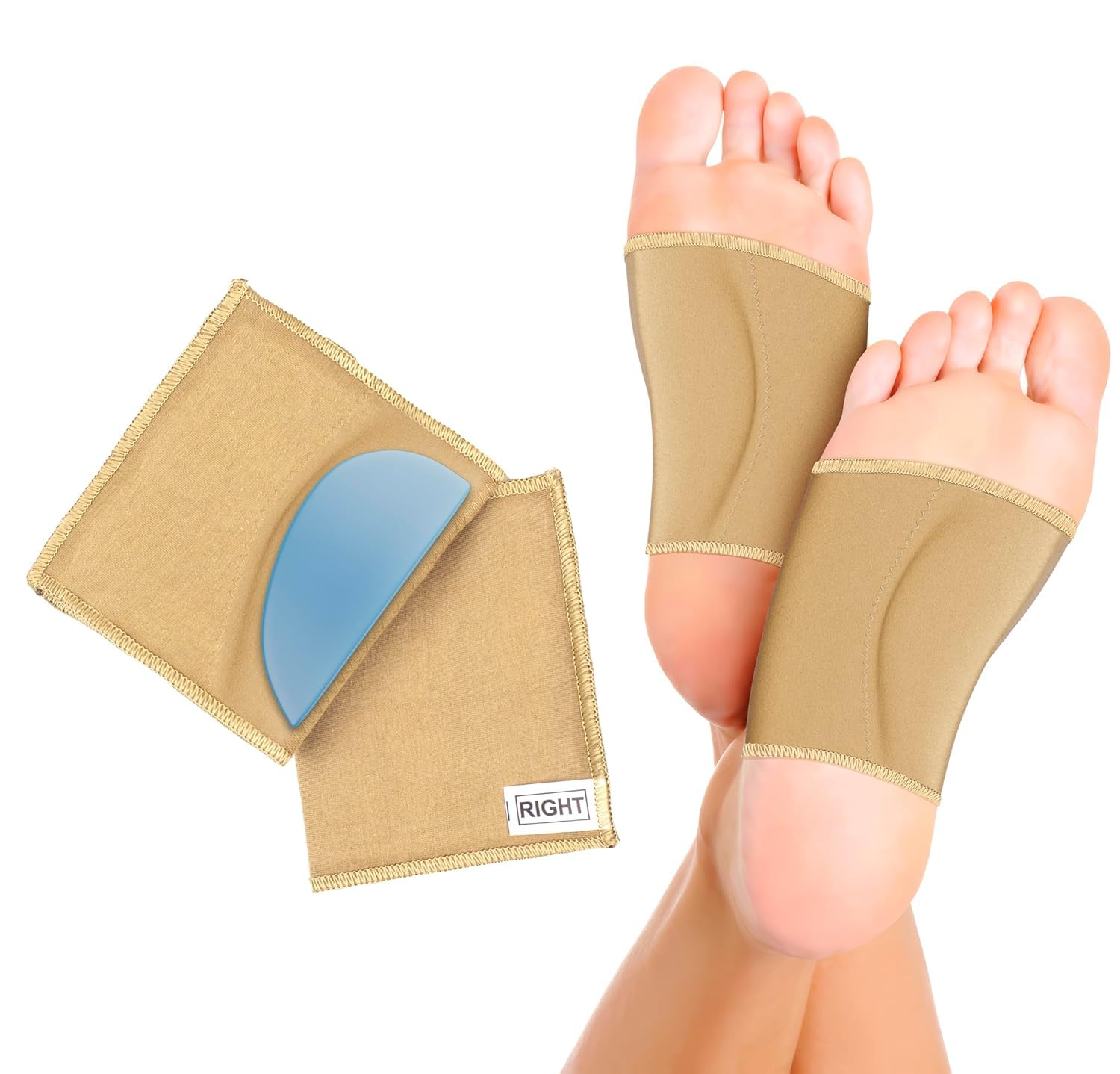 FOVERA Plantar Fasciitis Arch Support Sleeves Pair for Plantar Fasciitis, Fallen Arches, Achy Feet Problems for Men and Women_Small (Pack of 2)