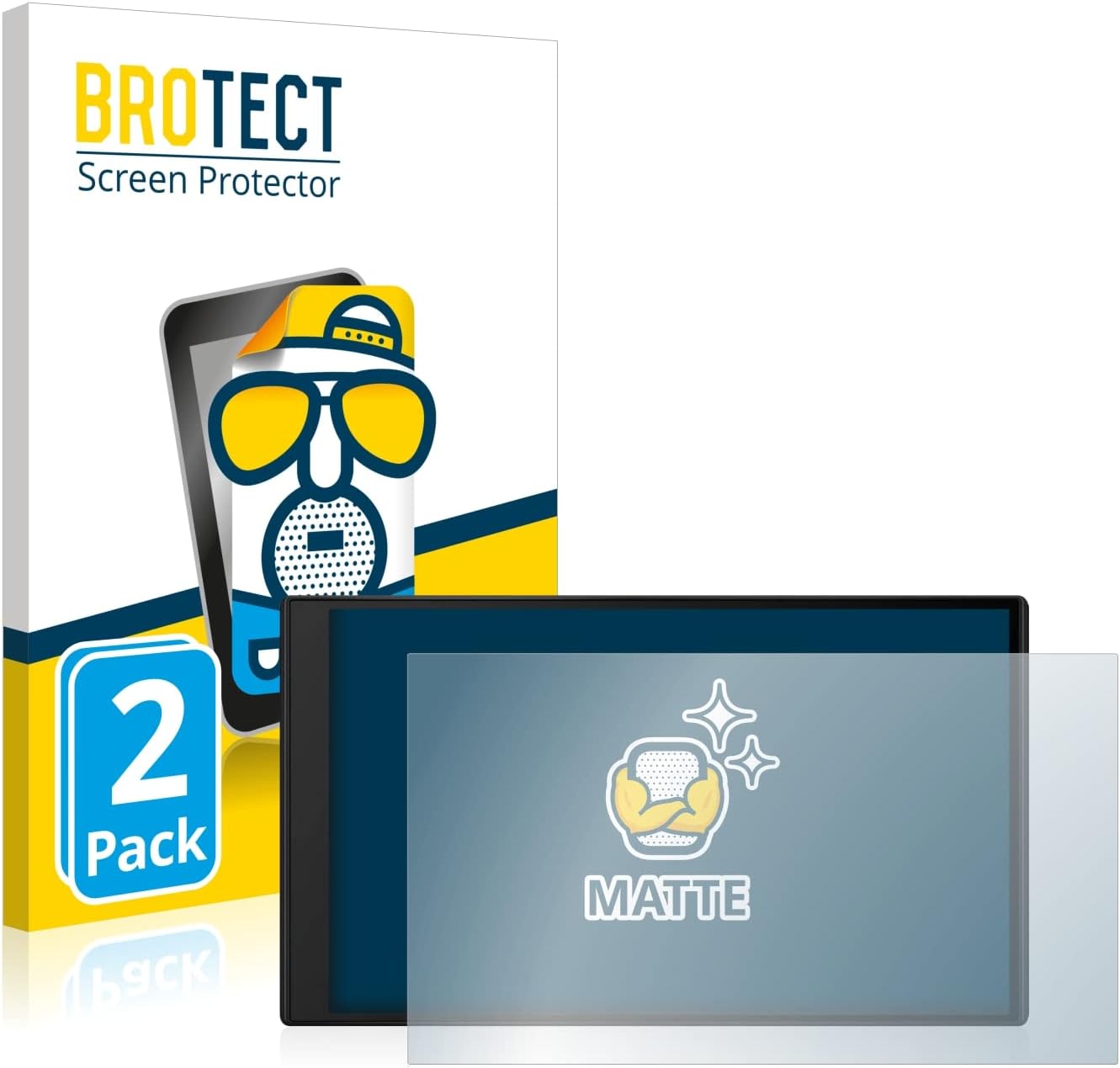 brotect Screen Protection Film 2-Pack Compatible with Garmin DriveSmart 76 MT-D Anti Glare Screen Protector [Matte, Scratch Proof]